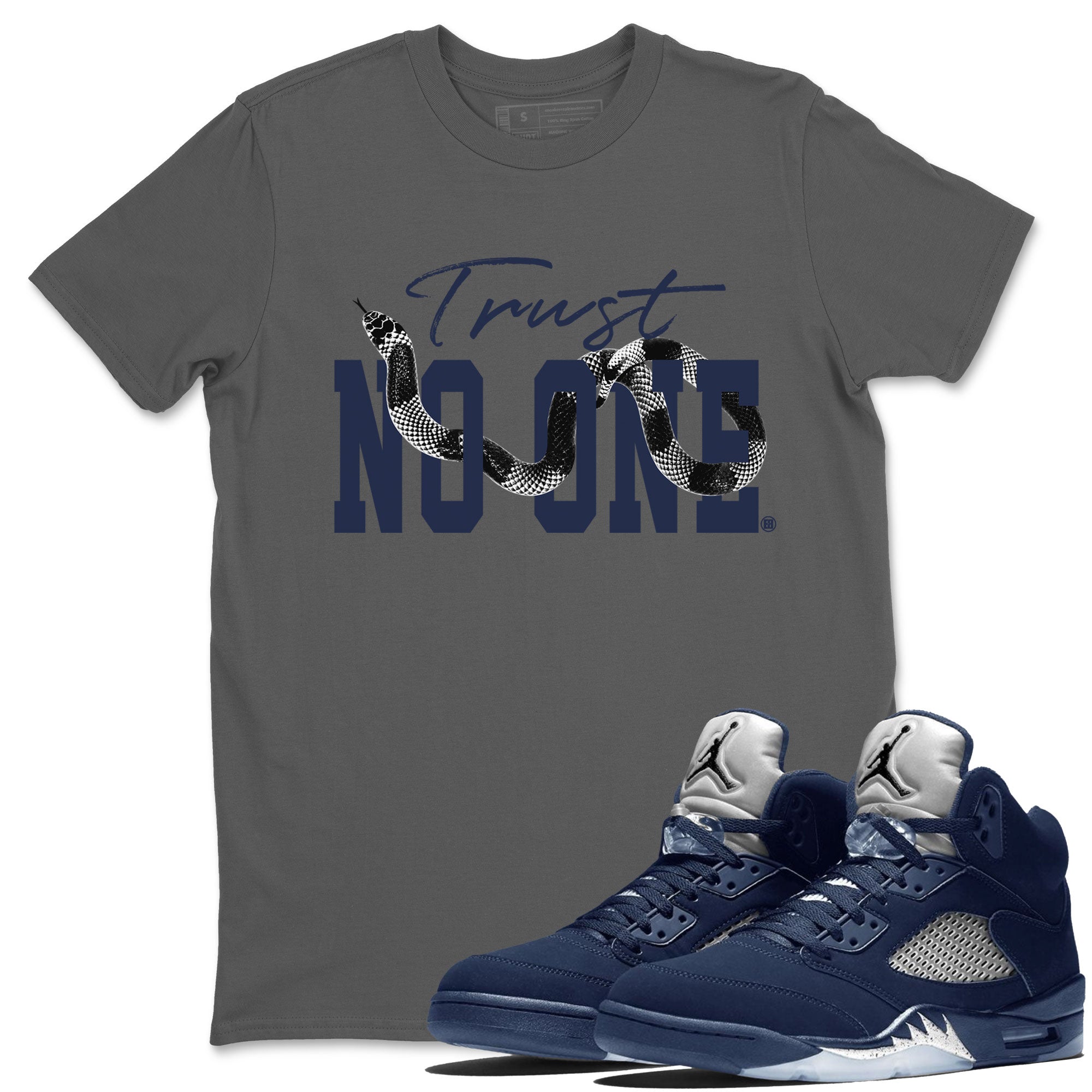 Trust No One snkmatch Tee - Air Jordan 5 Georgetown