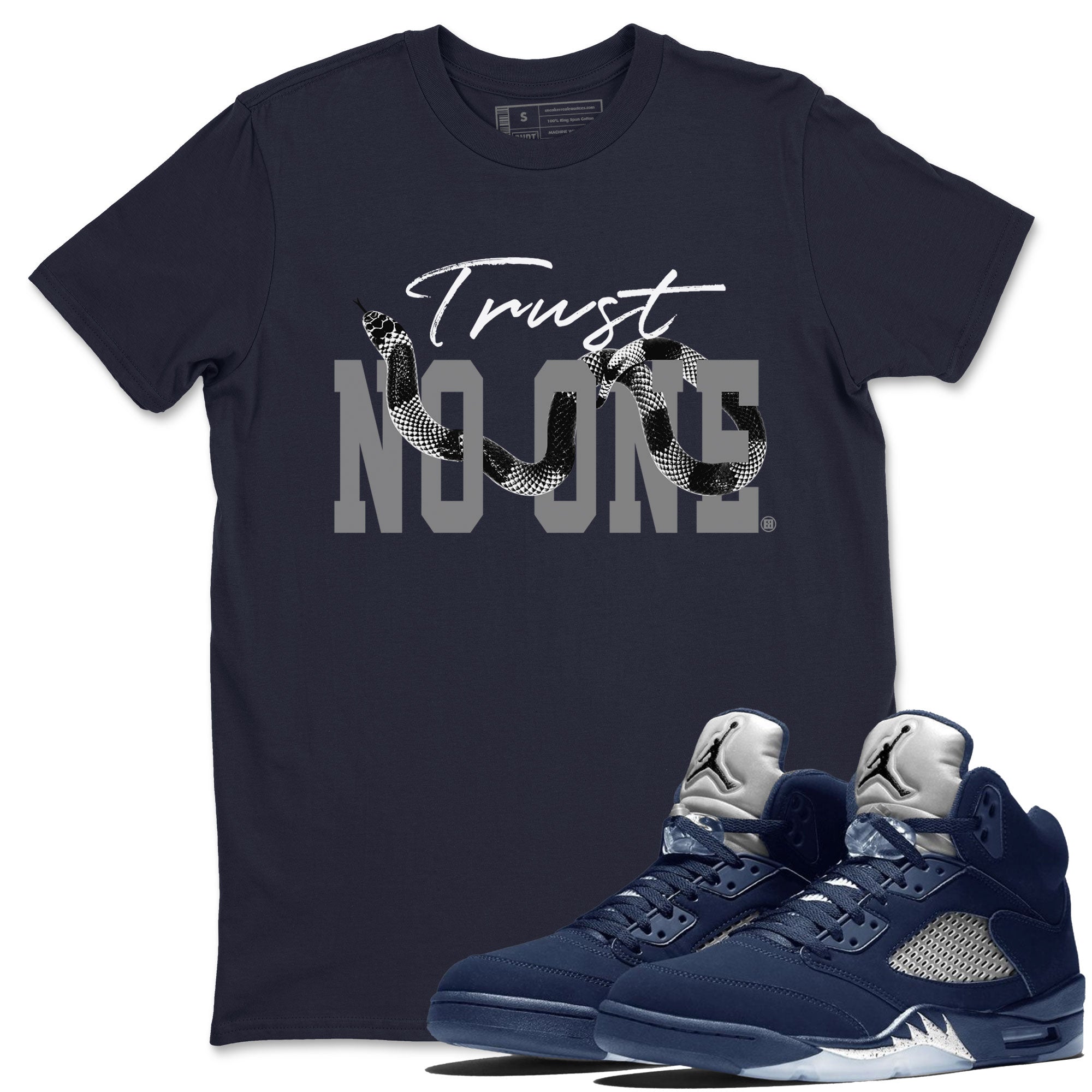 Trust No One snkmatch Tee - Air Jordan 5 Georgetown