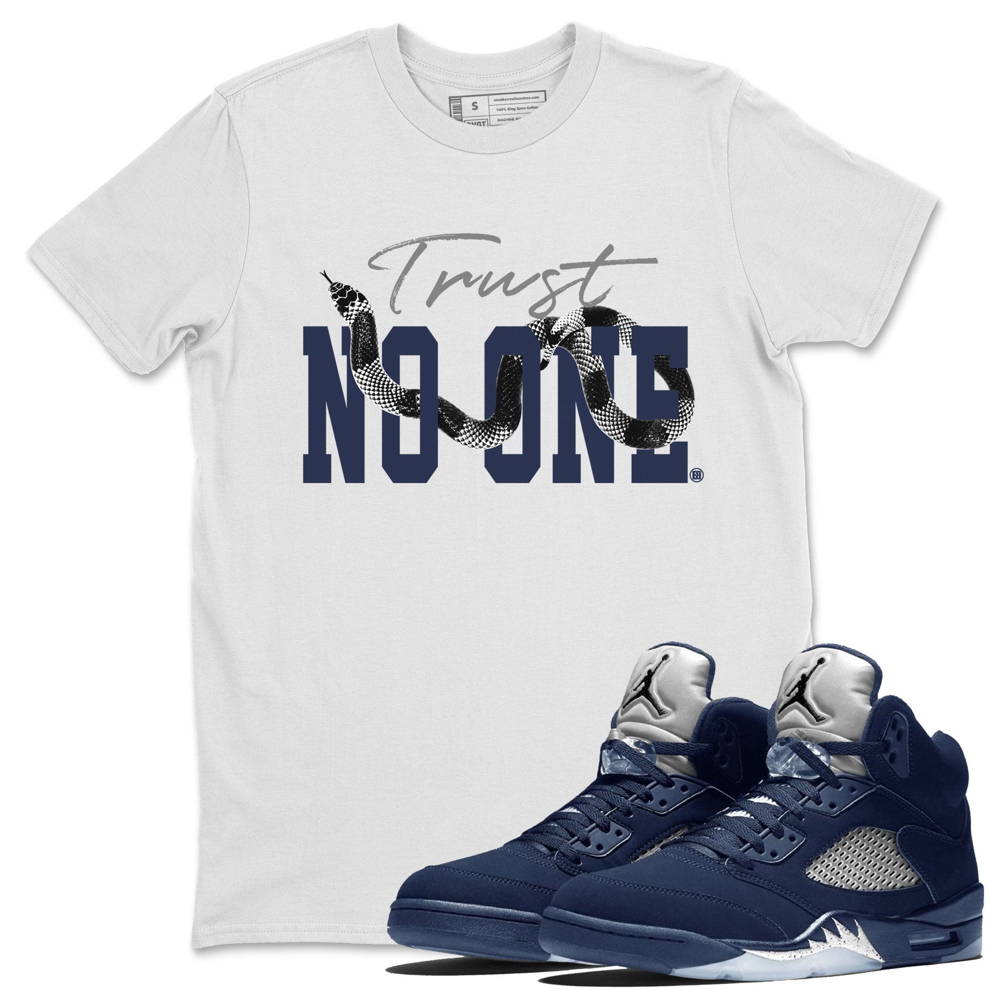 Trust No One snkmatch Tee - Air Jordan 5 Georgetown