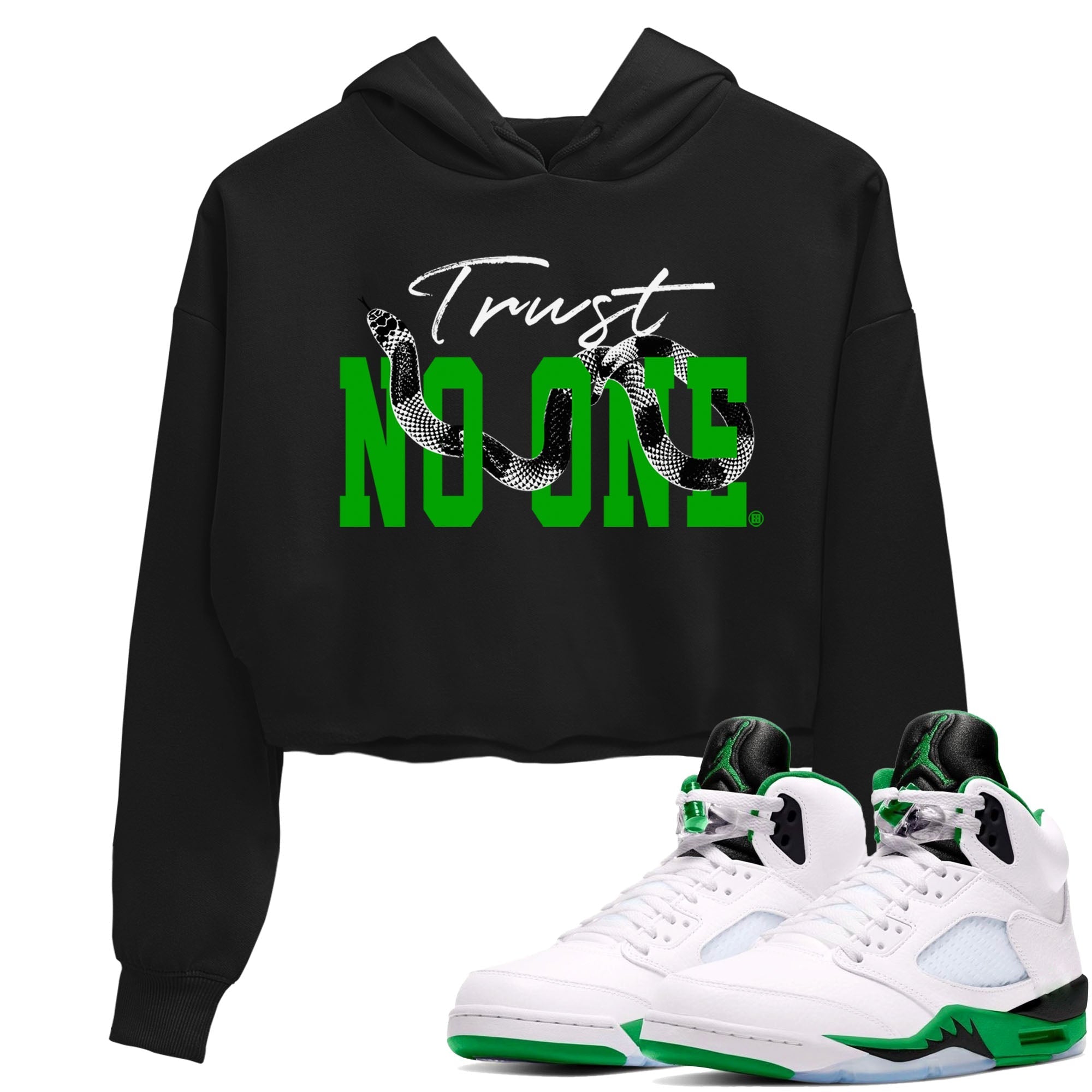 Trust No One snkmatch Women's Top - Air Jordan 5 Lucky Green