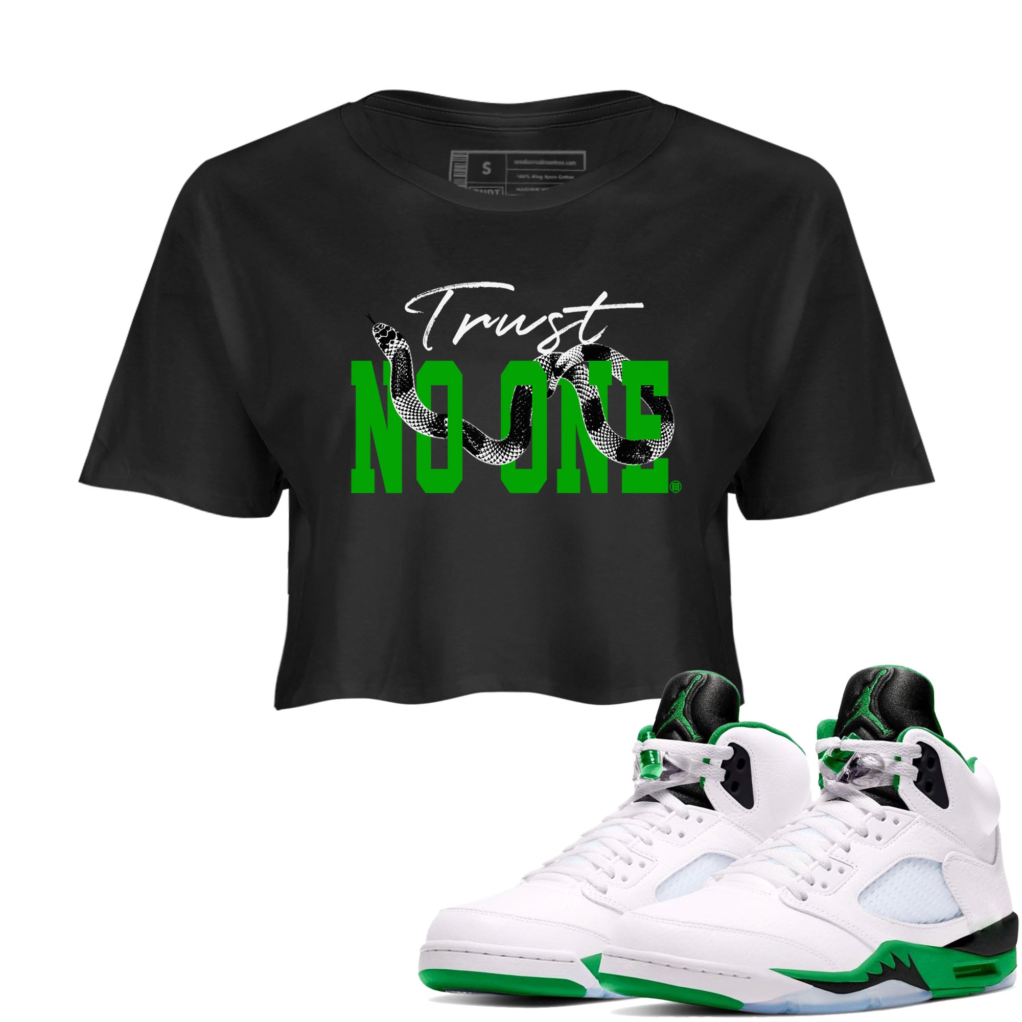 Trust No One snkmatch Women's Top - Air Jordan 5 Lucky Green