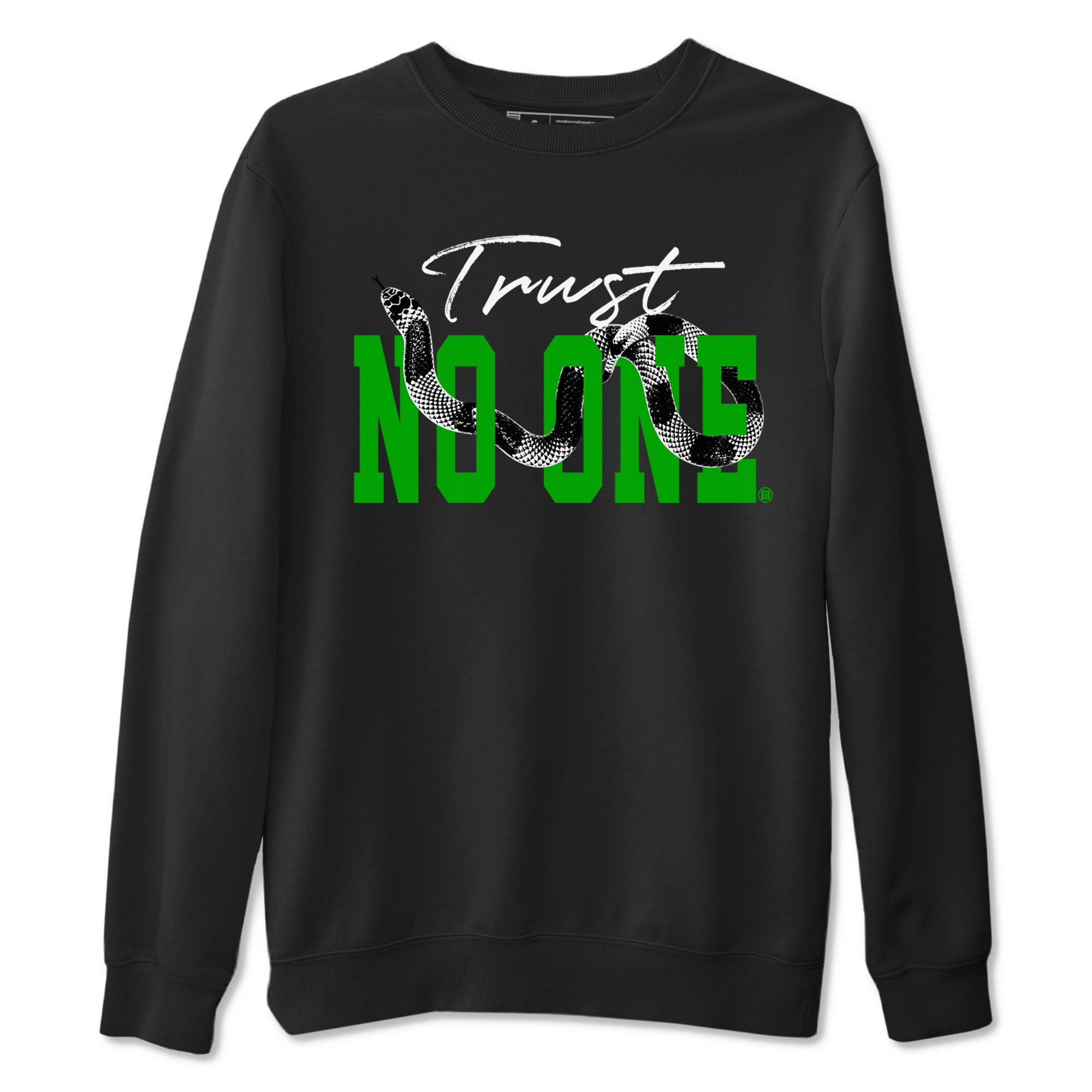 Trust No One snkmatch Tees - Air Jordan 5 Lucky Green