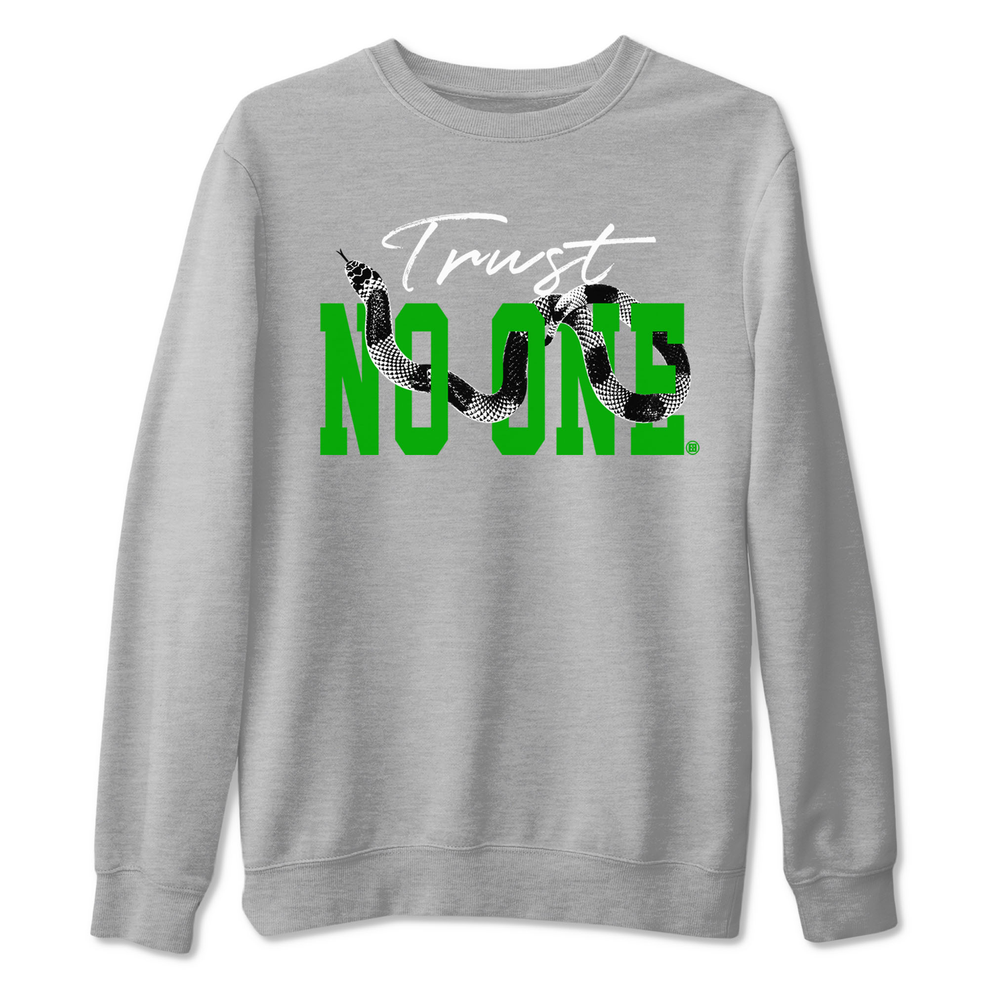 Trust No One snkmatch Tees - Air Jordan 5 Lucky Green