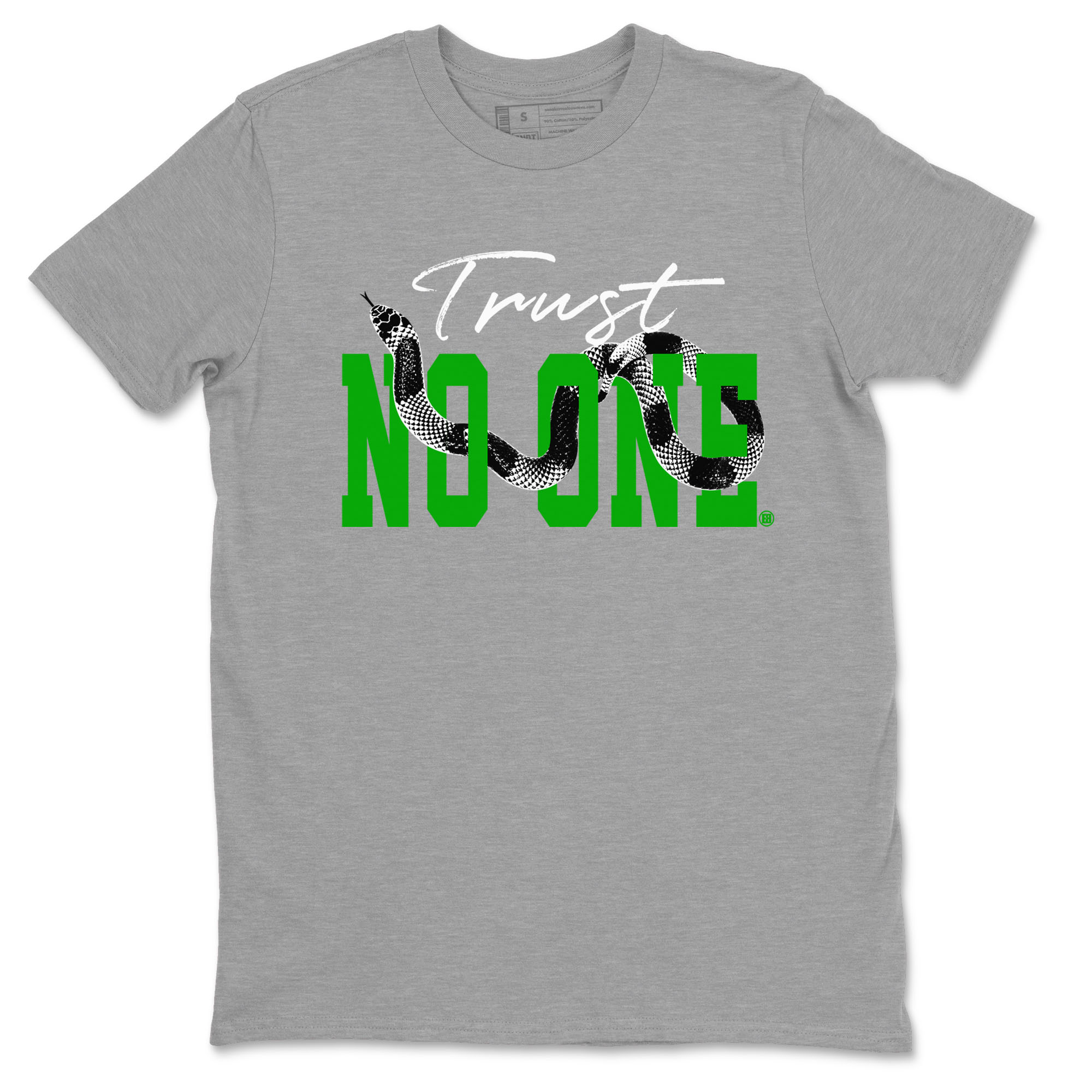Trust No One snkmatch Tees - Air Jordan 5 Lucky Green