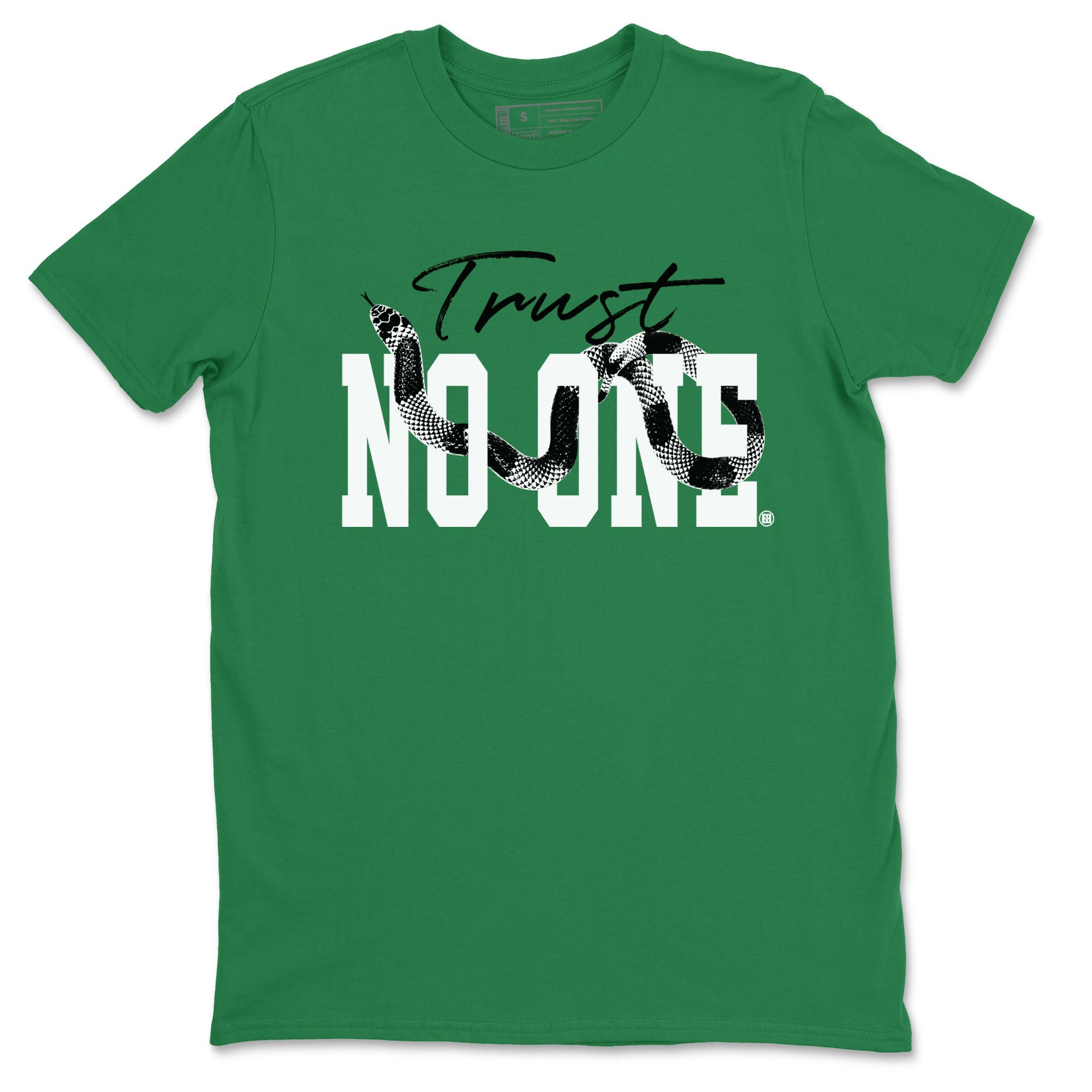 Trust No One snkmatch Tees - Air Jordan 5 Lucky Green