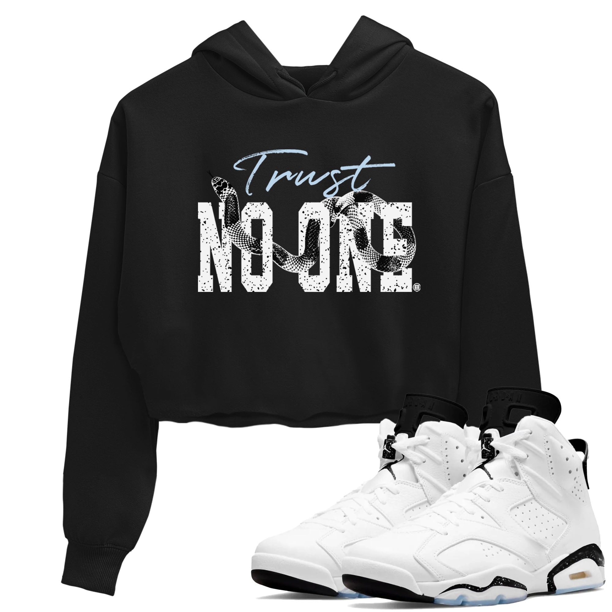 Trust No One snkmatch Women's Top - Air Jordan 6 White Black