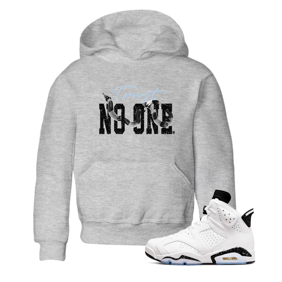 Trust No One snkmatch Tees Kids - Air Jordan 6 White Black