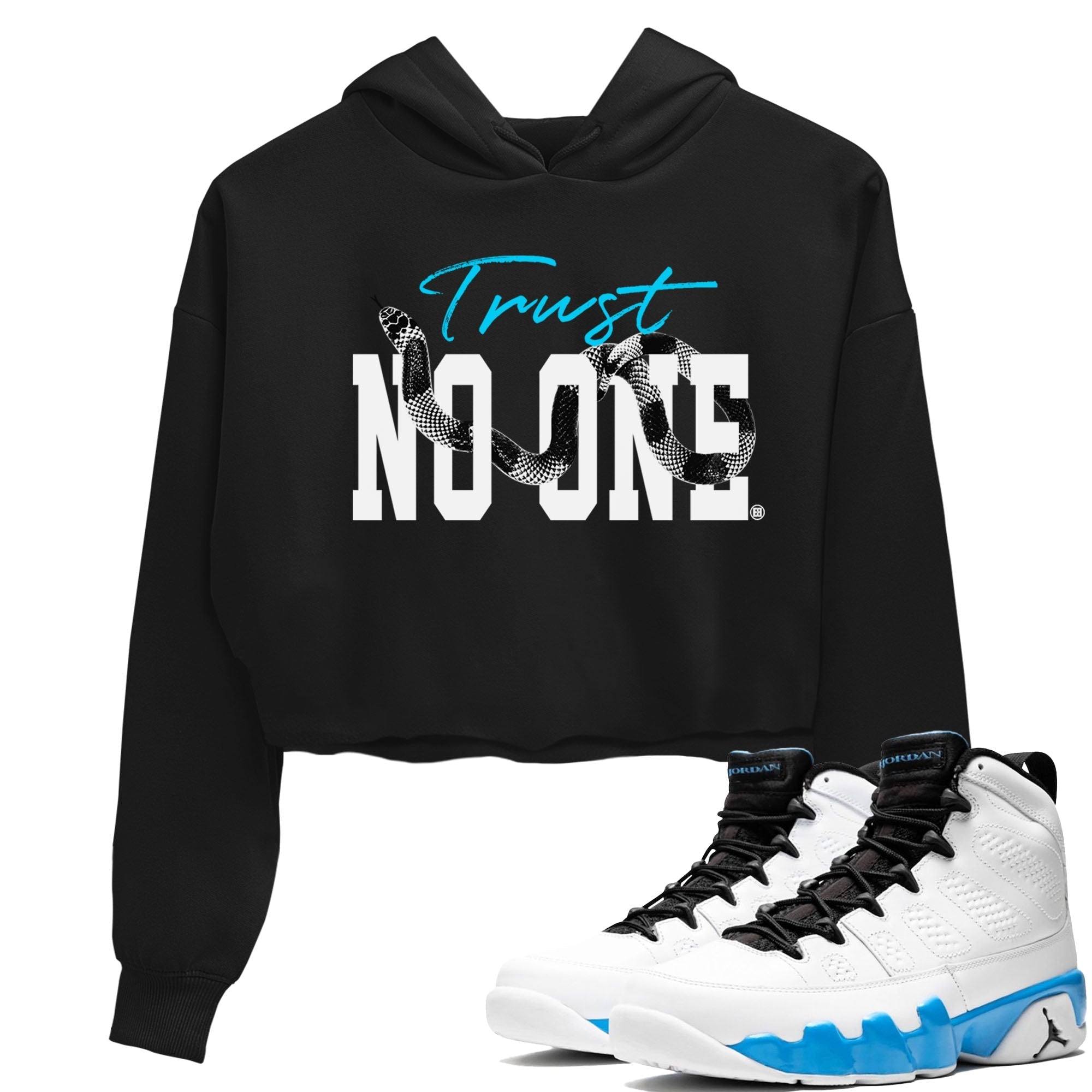 Trust No One snkmatch Women's Top - Air Jordan 9 Powder Blue