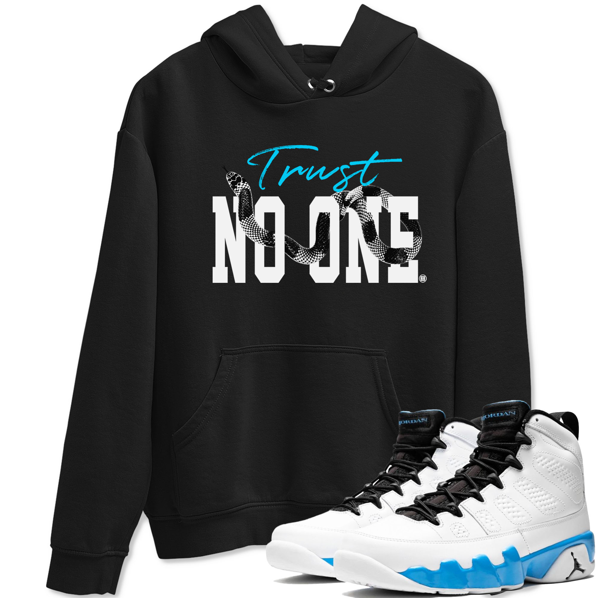 Trust No One snkmatch Tees - Air Jordan 9 Powder Blue