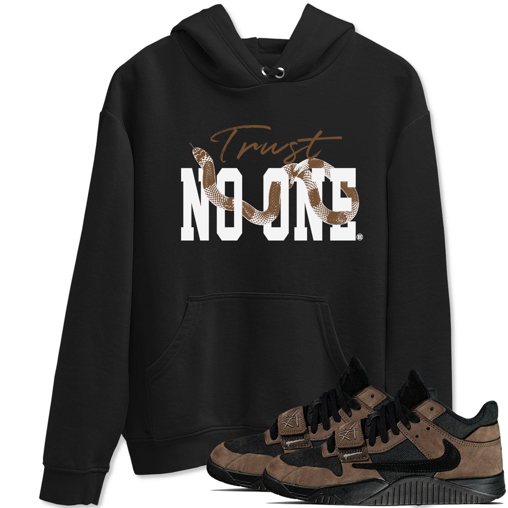 Trust No One snkmatch Tees - Jordan Jumpman Jack Travis Scott Dark Mocha