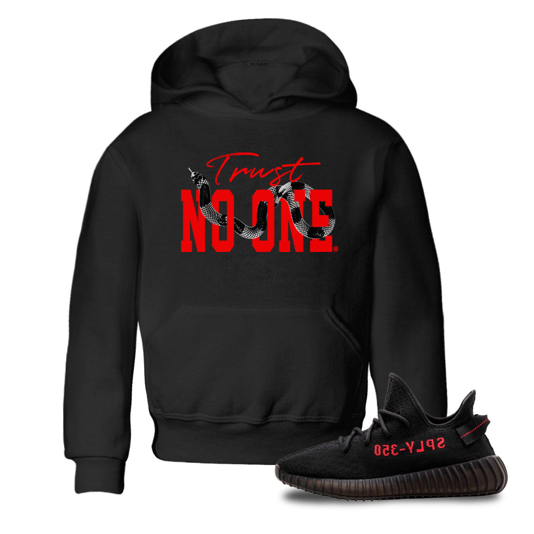 Trust No One snkmatch Tee Kids - Yeezy 350 Bred