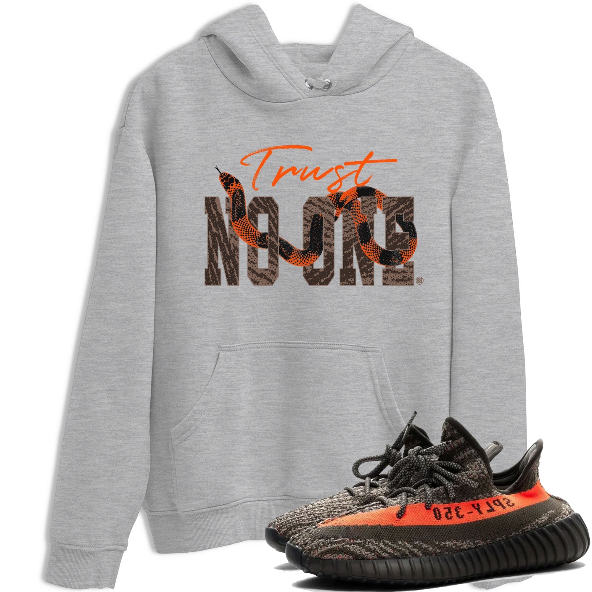 Trust No One snkmatch Tee - Yeezy 350 Carbon Beluga