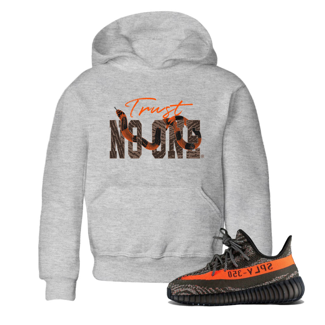 Trust No One snkmatch Tee Kids - Yeezy 350 Carbon Beluga