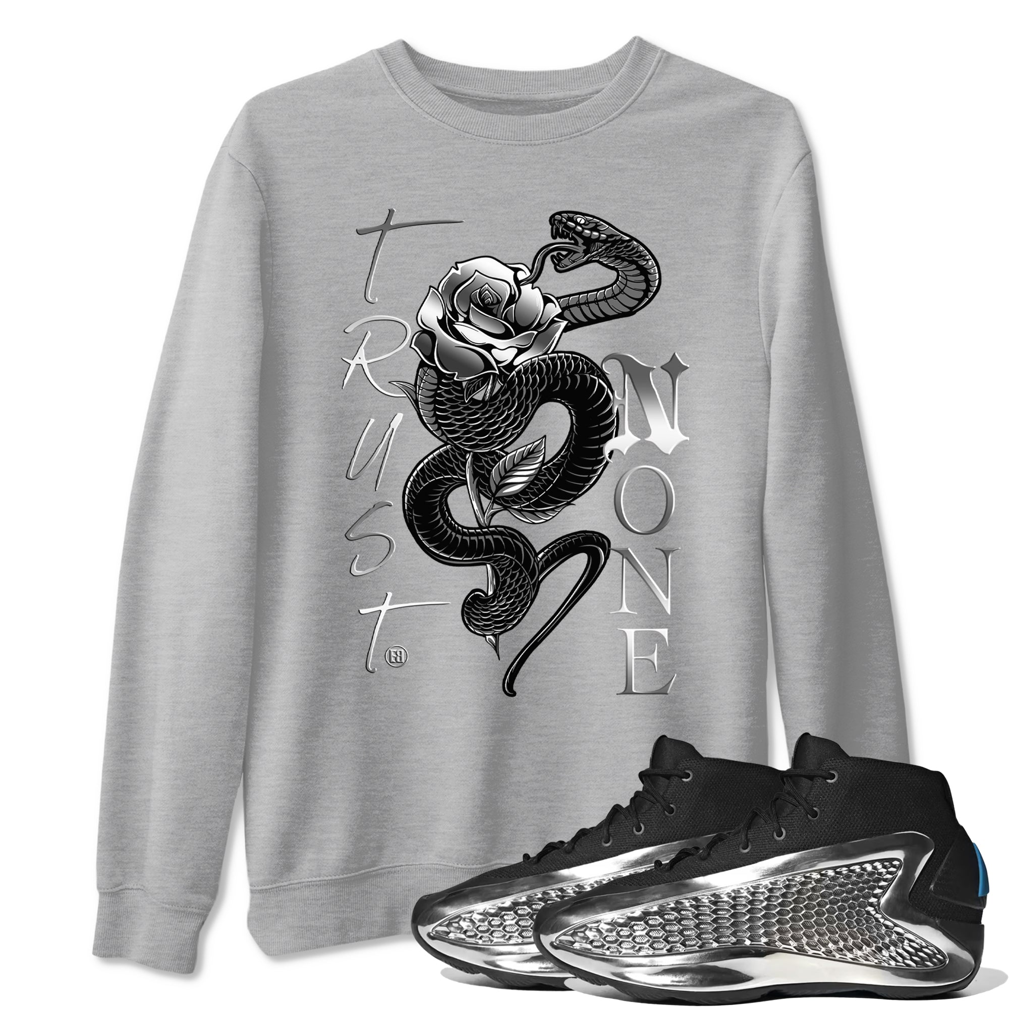 Trust None snkmatch Tees - AE 1 Silver Metallic