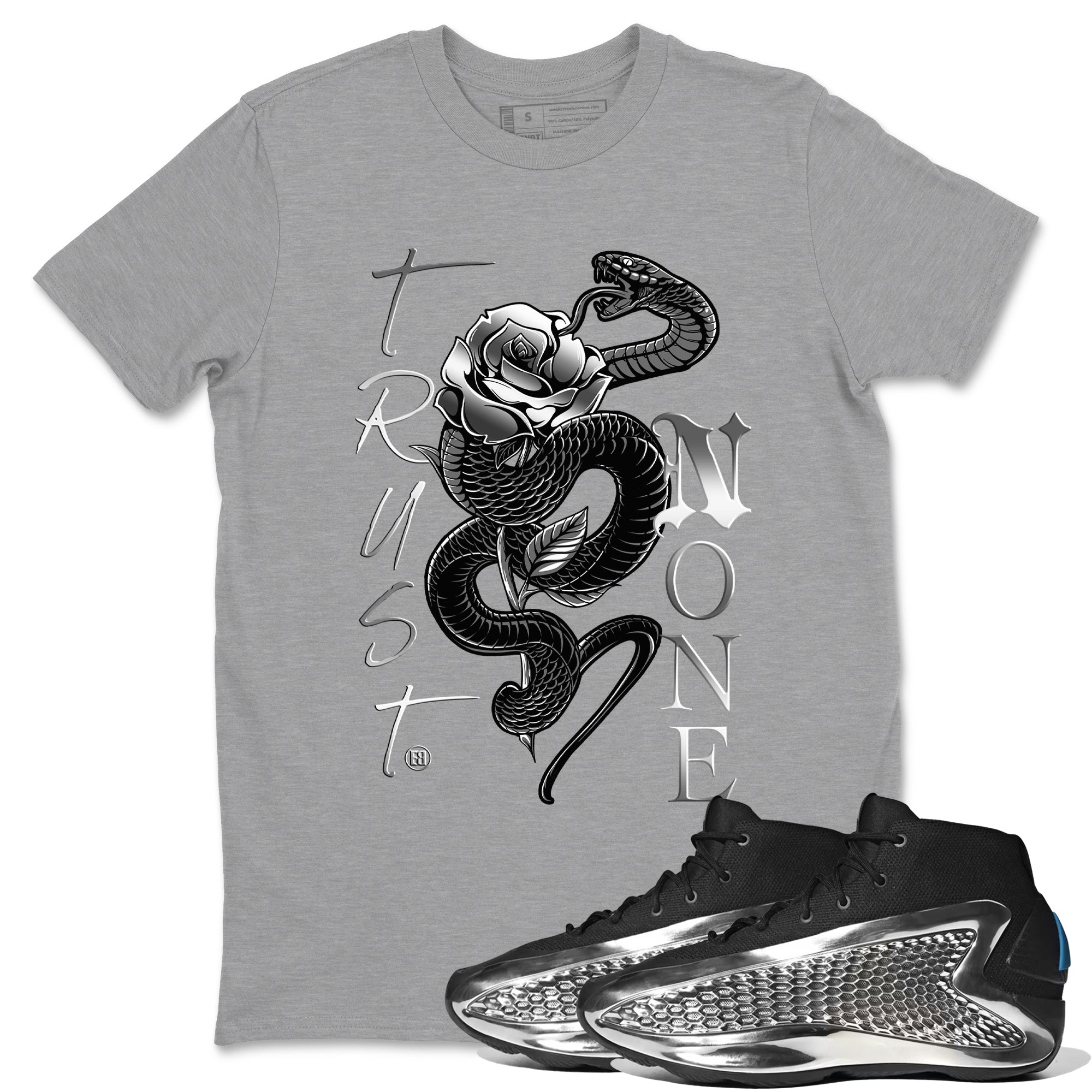 Trust None snkmatch Tees - AE 1 Silver Metallic