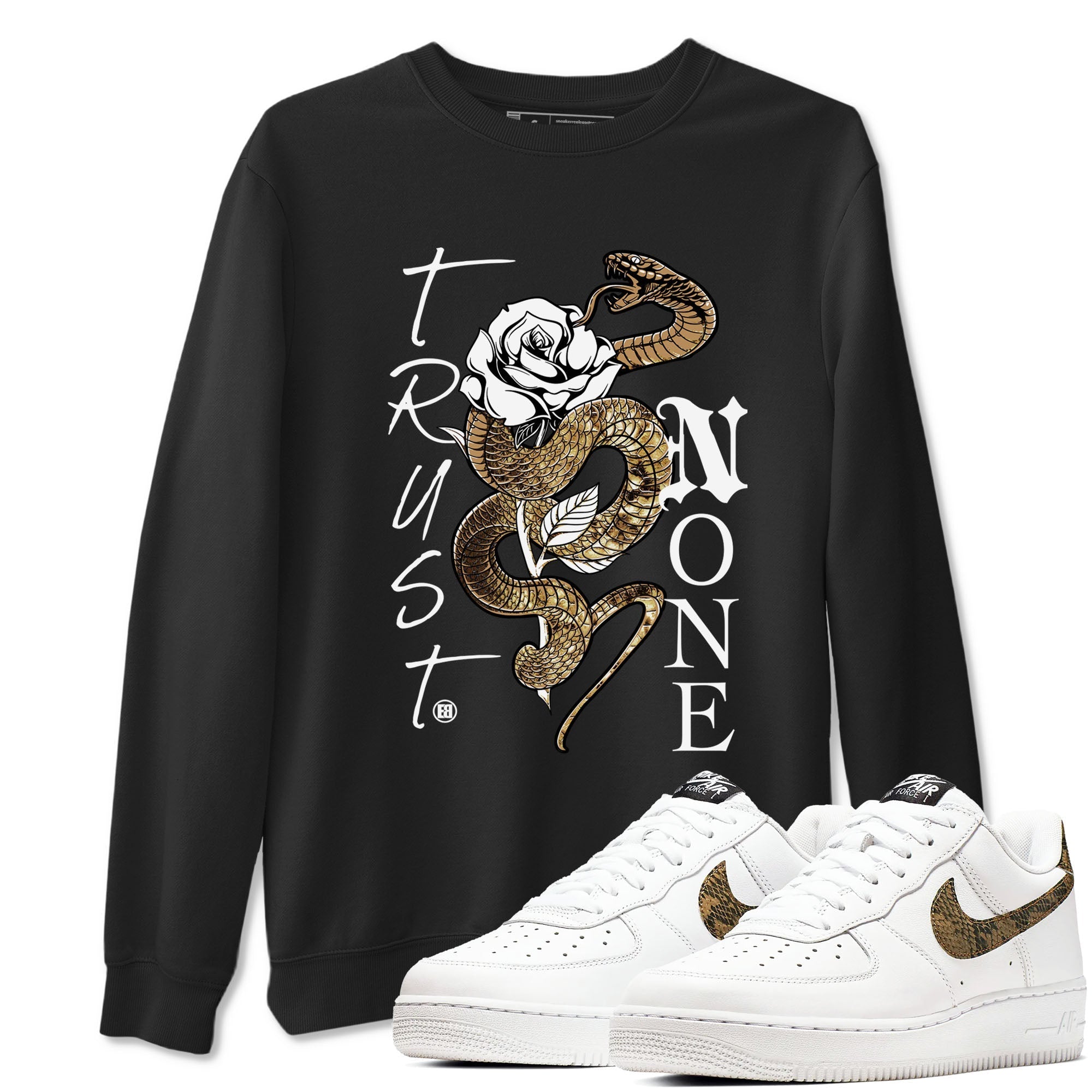 Trust None snkmatch Tees - Air Force 1 Ivory Snake