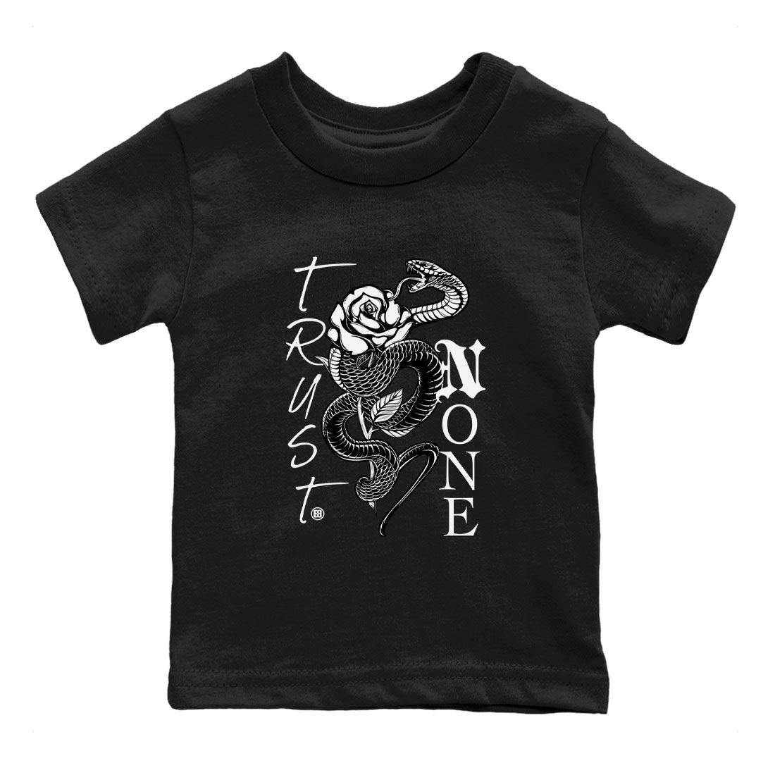 Trust None snkmatch Tees Kids - Air Jordan 1 Black White