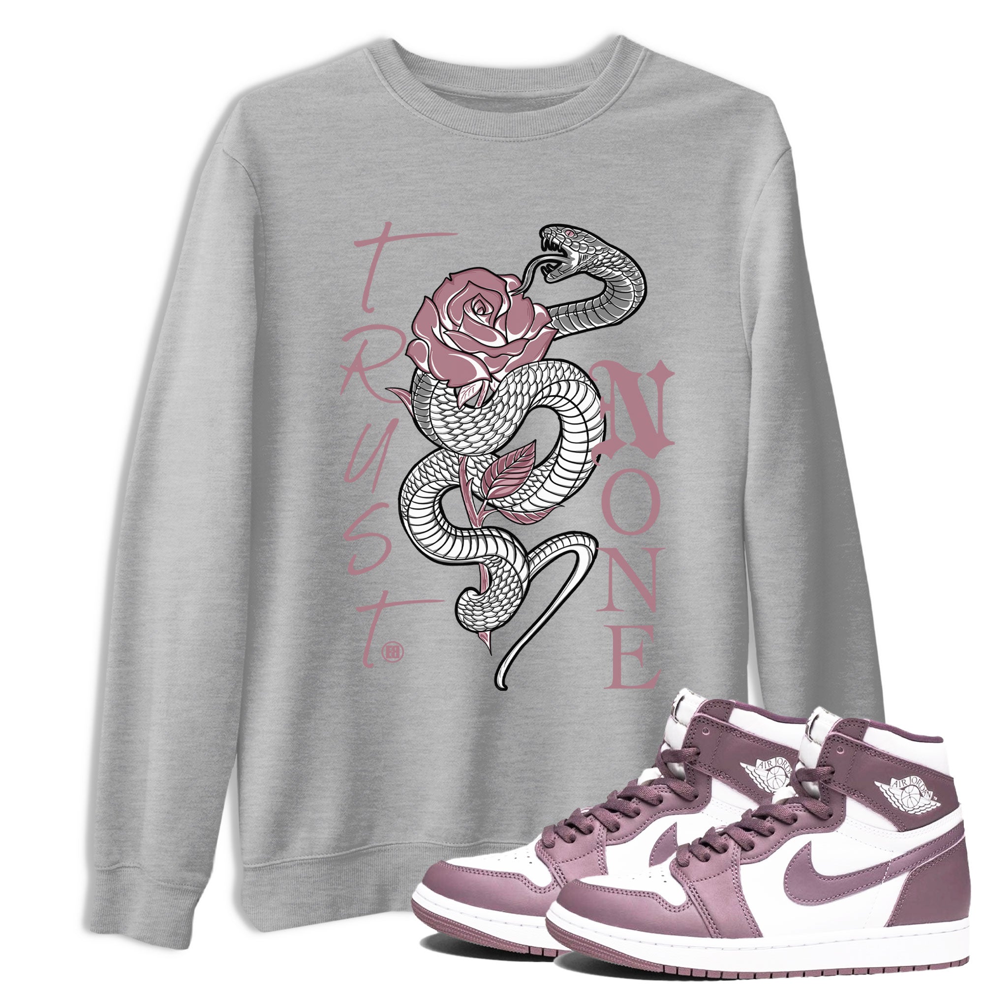 Trust None snkmatch Tee - Air Jordan 1 Mauve