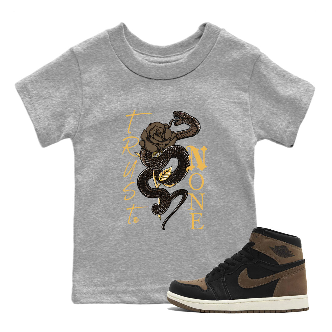 Trust None snkmatch Tee Kids - Air Jordan 1 Palomino