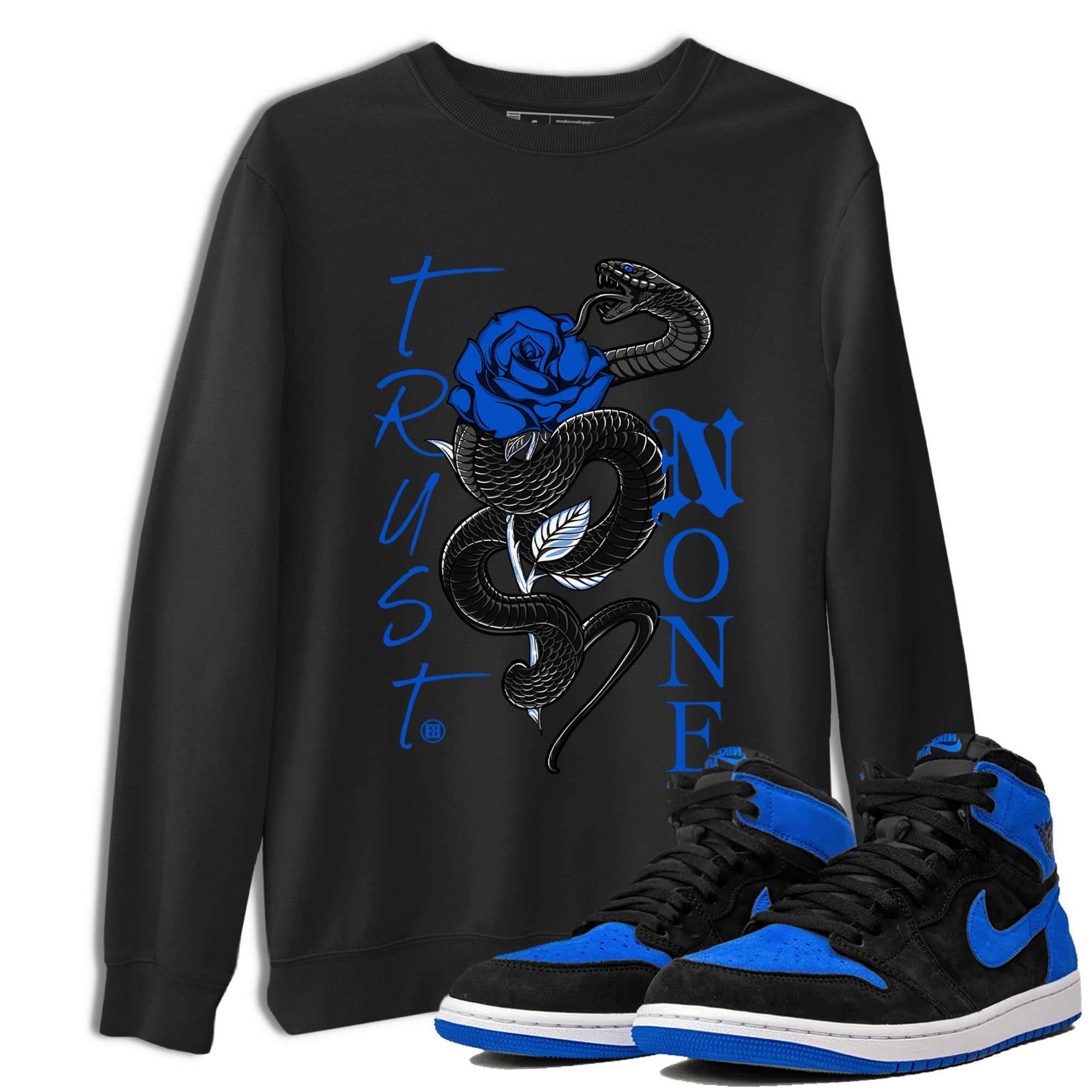 Trust None snkmatch Tee - Air Jordan 1 Royal Reimagined
