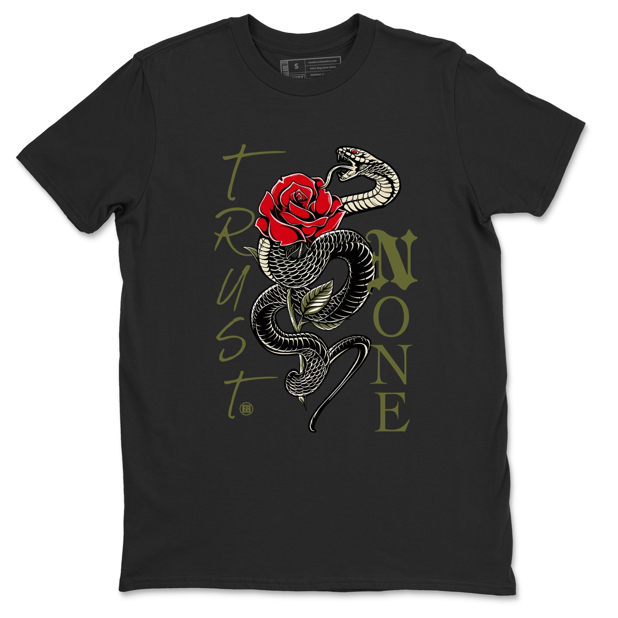 Trust None snkmatch Tees - Air Jordan 1 Travis Scott Medium Olive