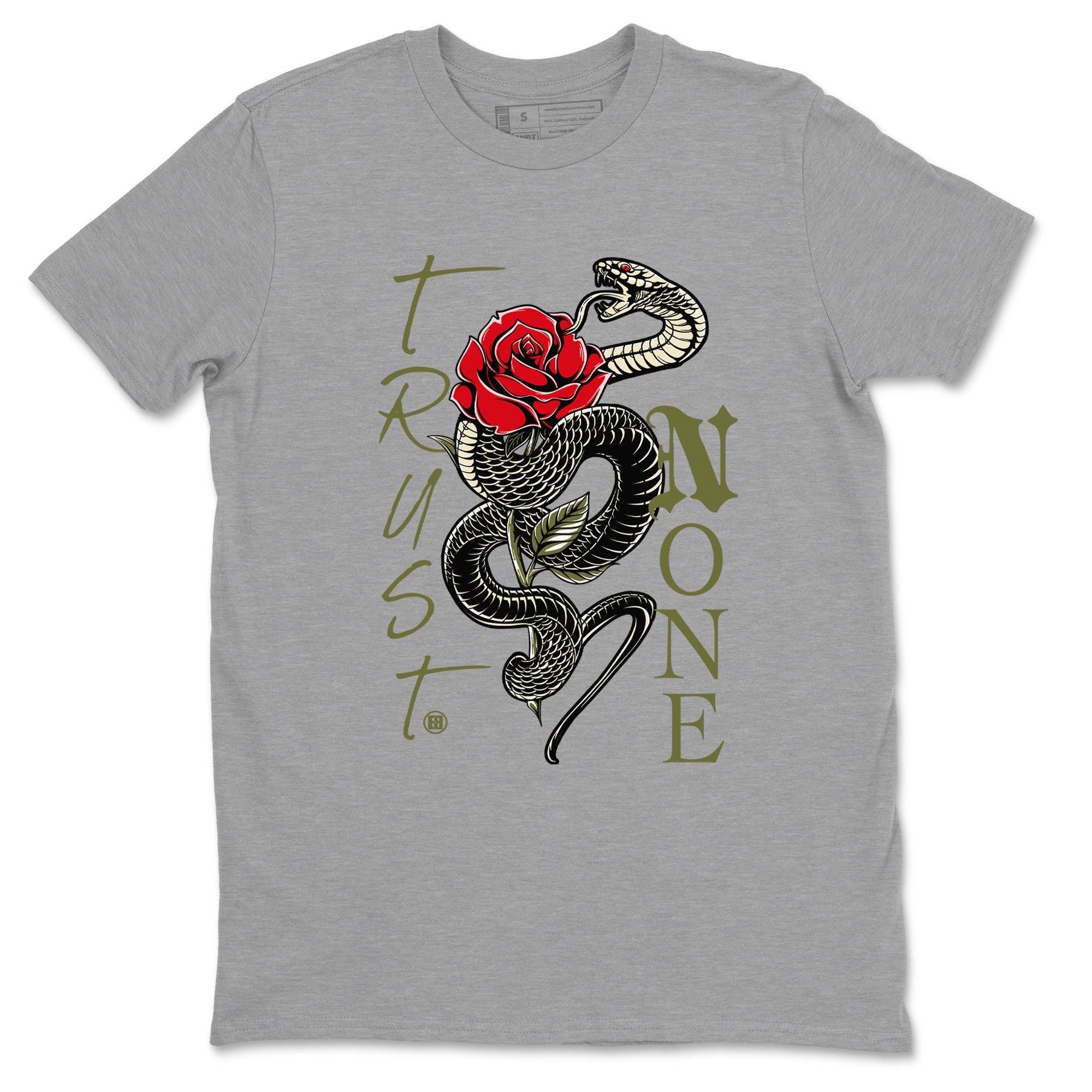 Trust None snkmatch Tees - Air Jordan 1 Travis Scott Medium Olive