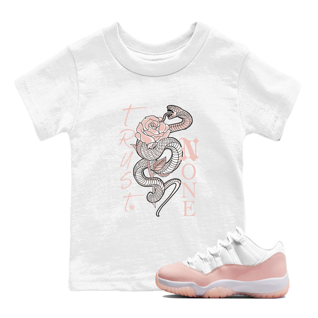 Trust None snkmatch Tees Kids - Air Jordan 11 Legend Pink