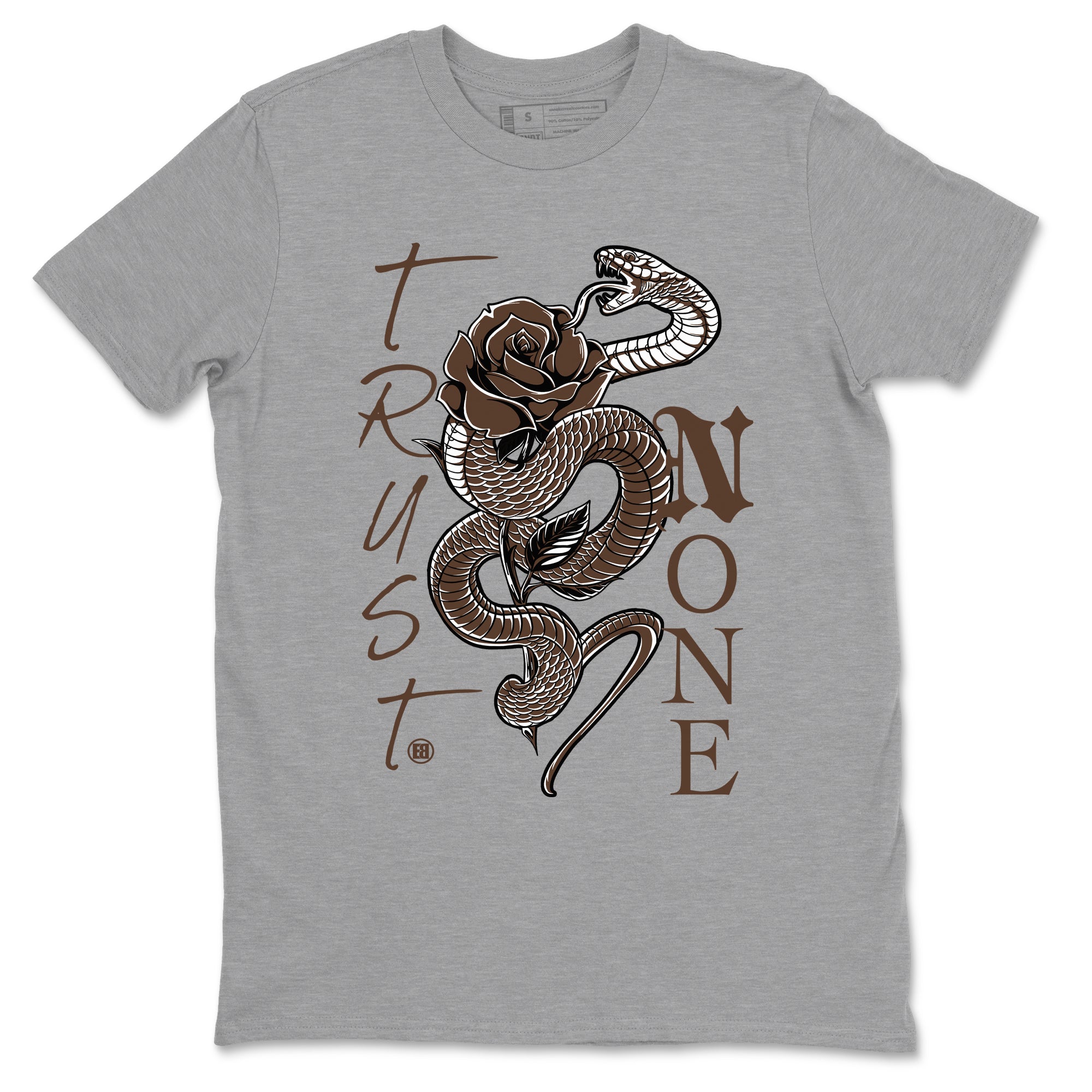 Trust None snkmatch Tees - Air Jordan 12 Baroque Brown