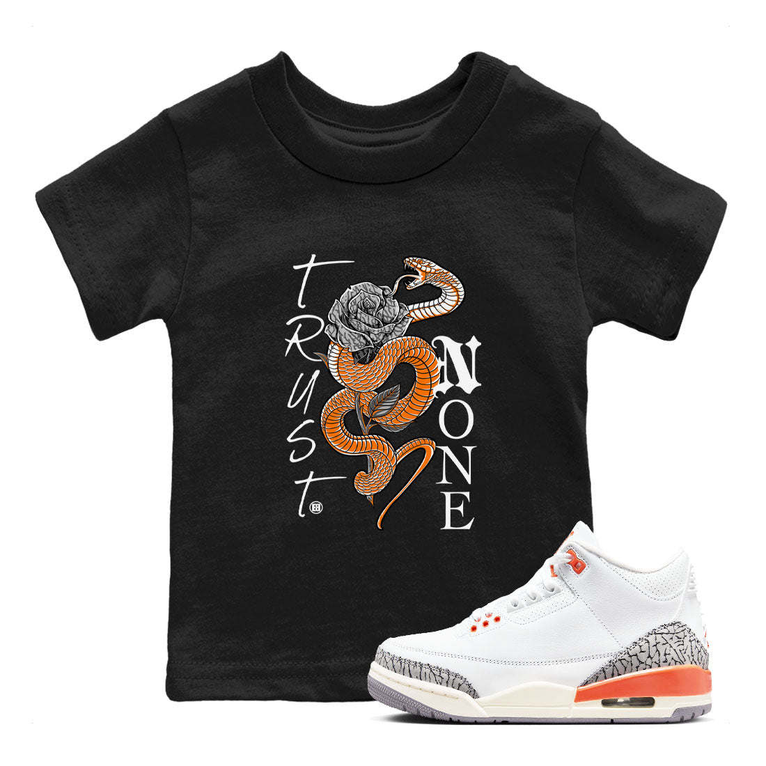 Trust None snkmatch Tees Kids - Air Jordan 3 Georgia Peach