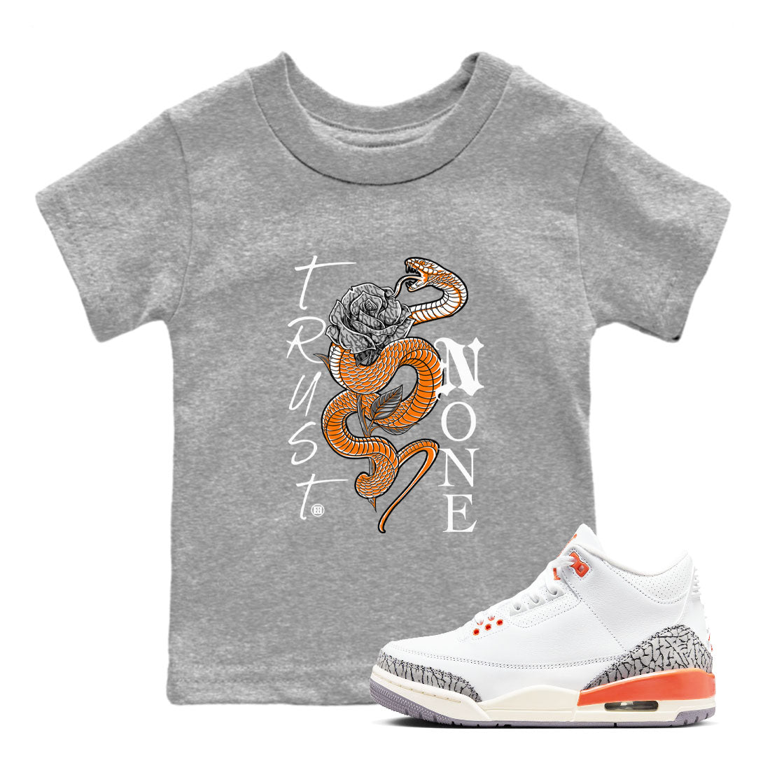Trust None snkmatch Tees Kids - Air Jordan 3 Georgia Peach