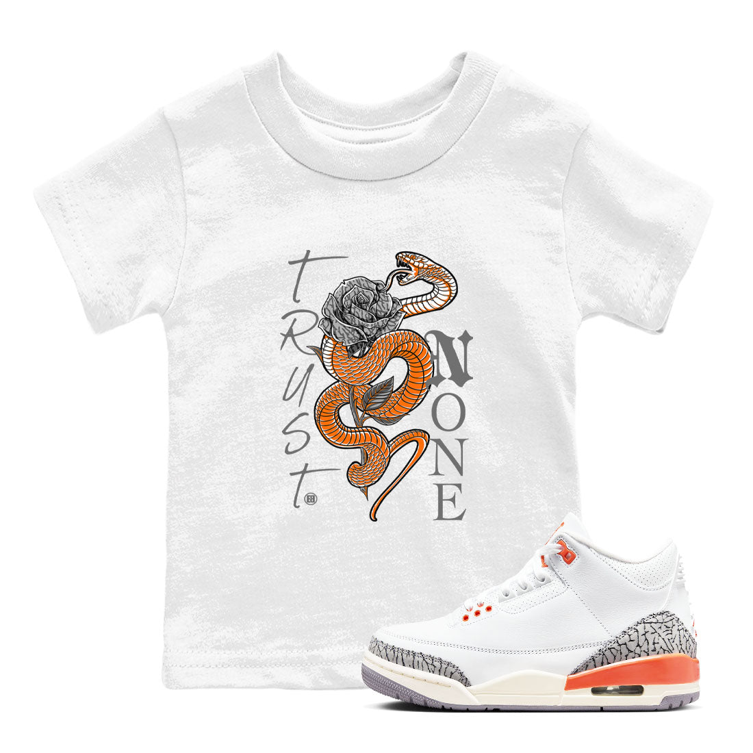 Trust None snkmatch Tees Kids - Air Jordan 3 Georgia Peach