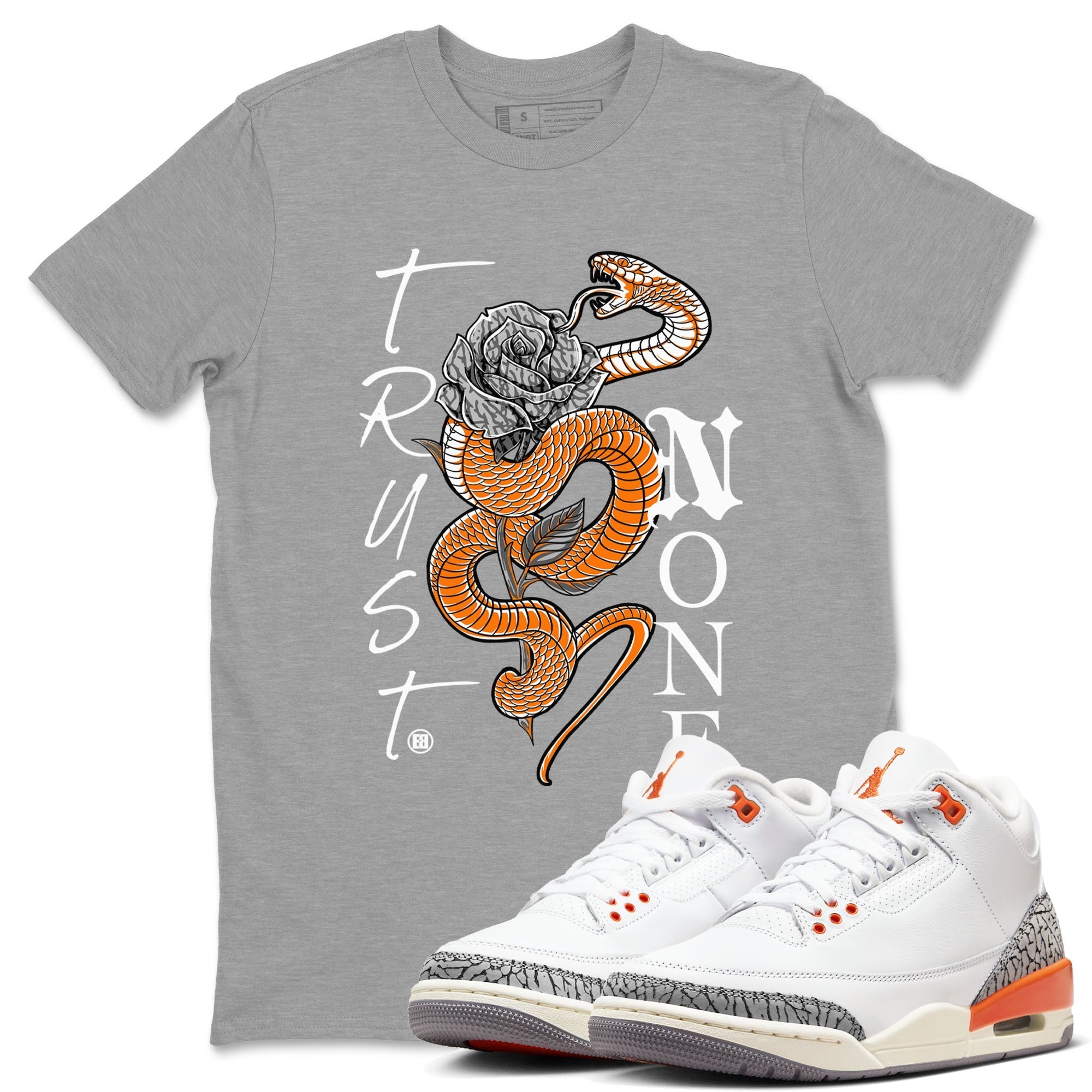 Trust None snkmatch Tees - Air Jordan 3 Georgia Peach