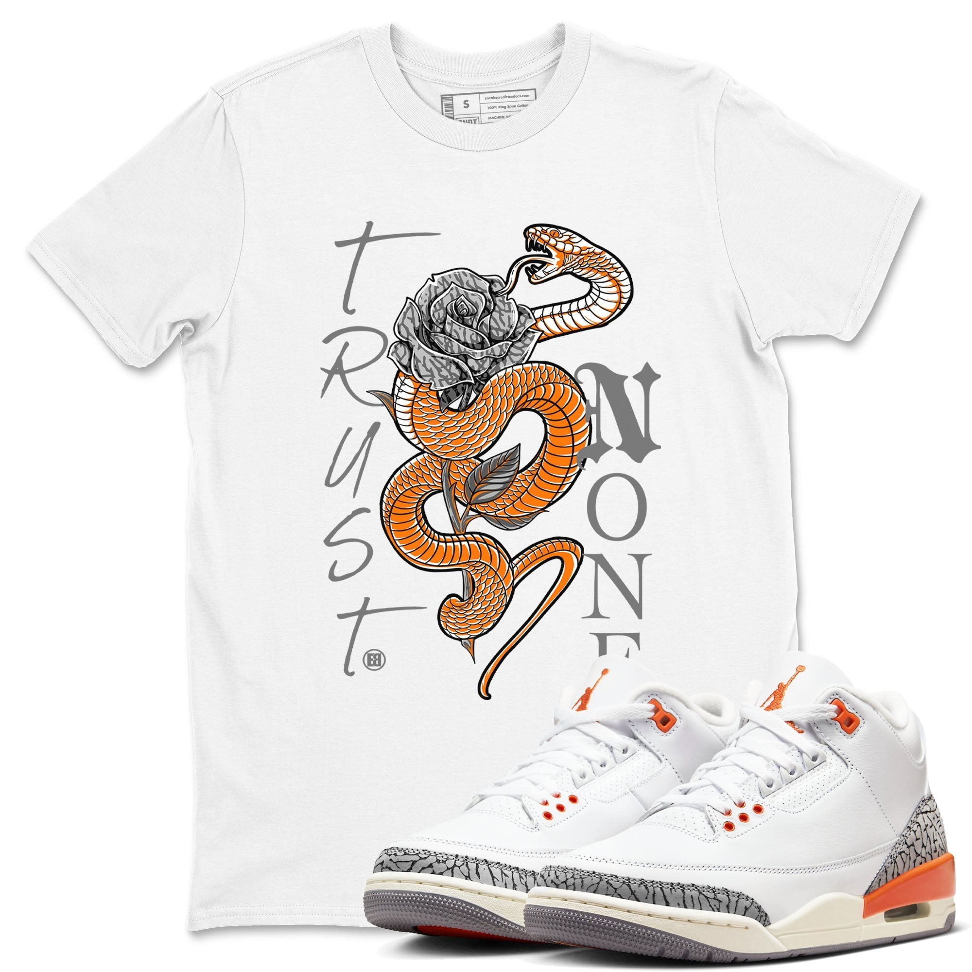 Trust None snkmatch Tees - Air Jordan 3 Georgia Peach