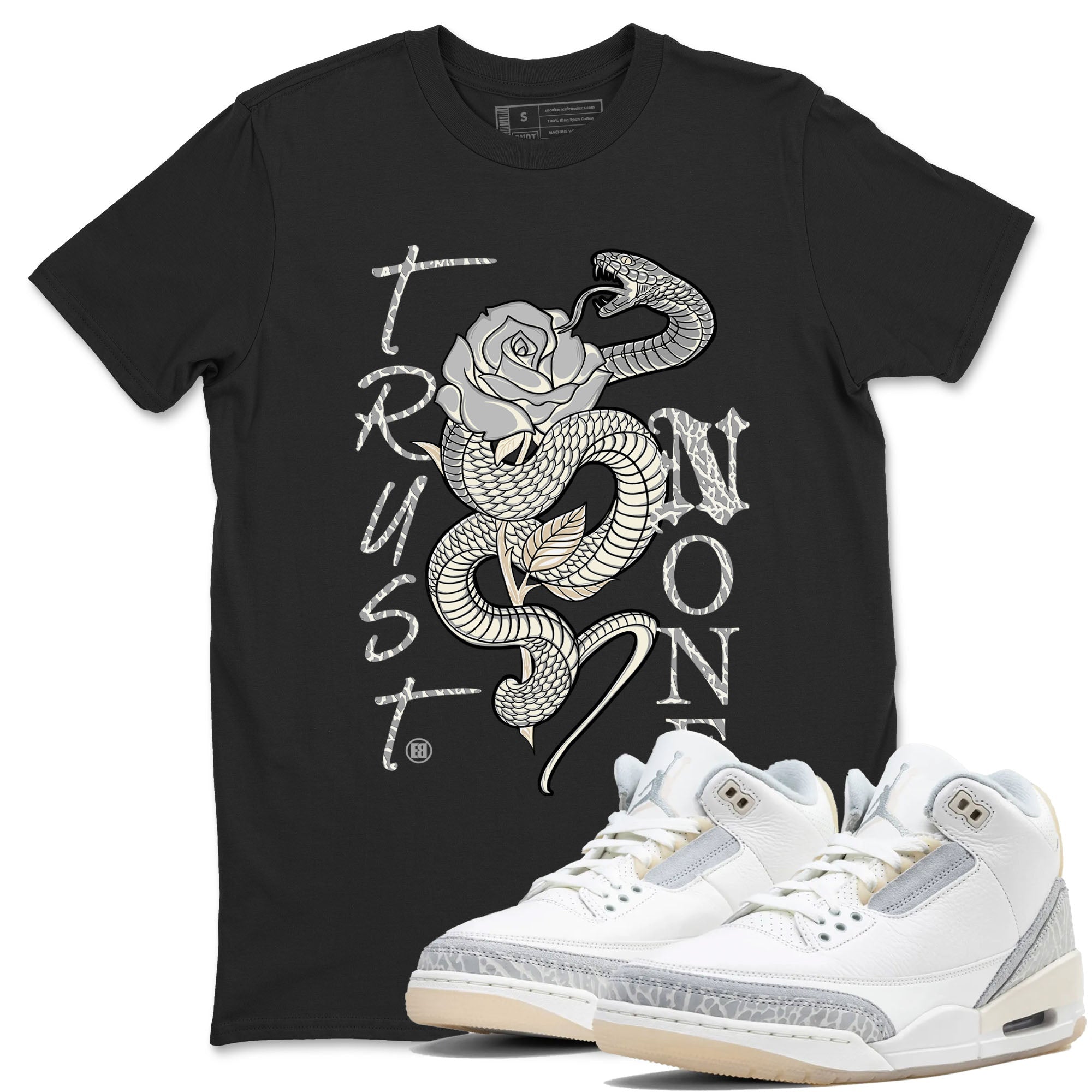 Trust None snkmatch Tees - Air Jordan 3 Ivory