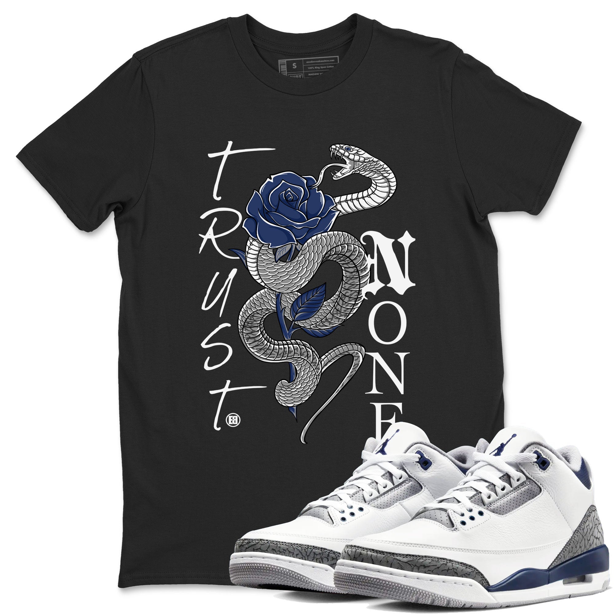 Trust None snkmatch Tees - Air Jordan 3 Midnight Navy 2023