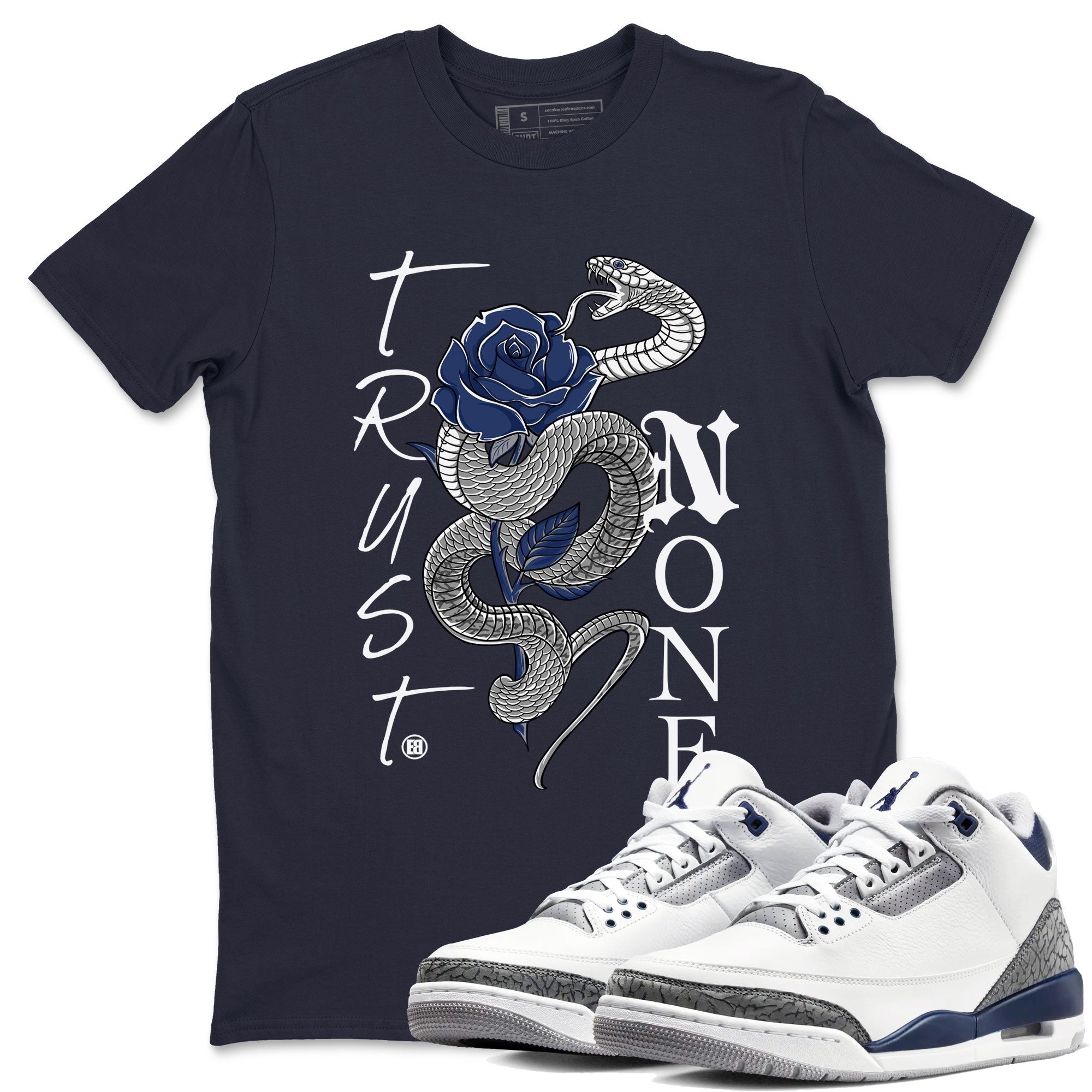 Trust None snkmatch Tees - Air Jordan 3 Midnight Navy 2023