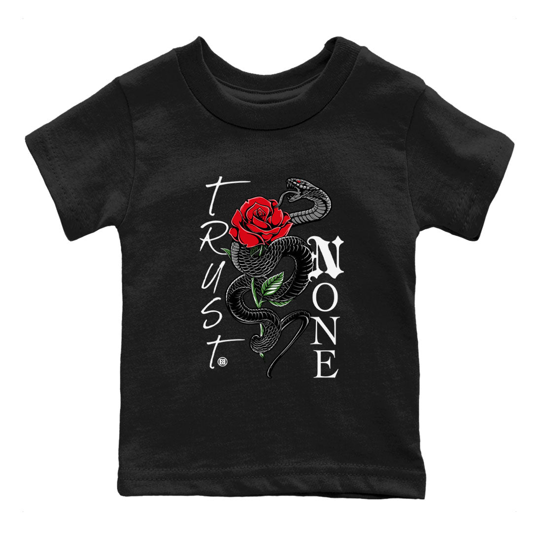 Trust None snkmatch Tees Kids - Air Jordan 4 Bred Reimagined