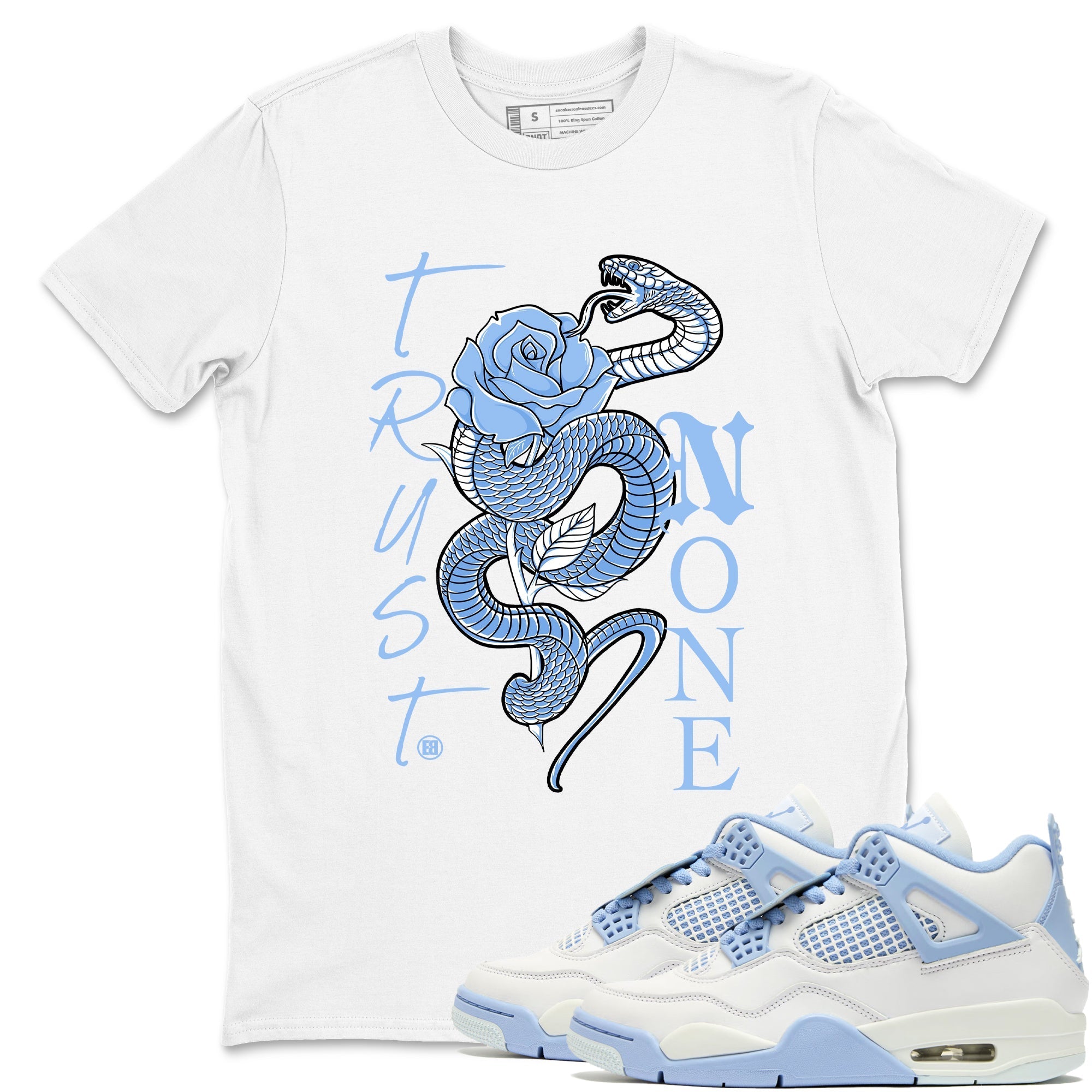Trust None snkmatch Tees - Air Jordan 4 Forget Me Not