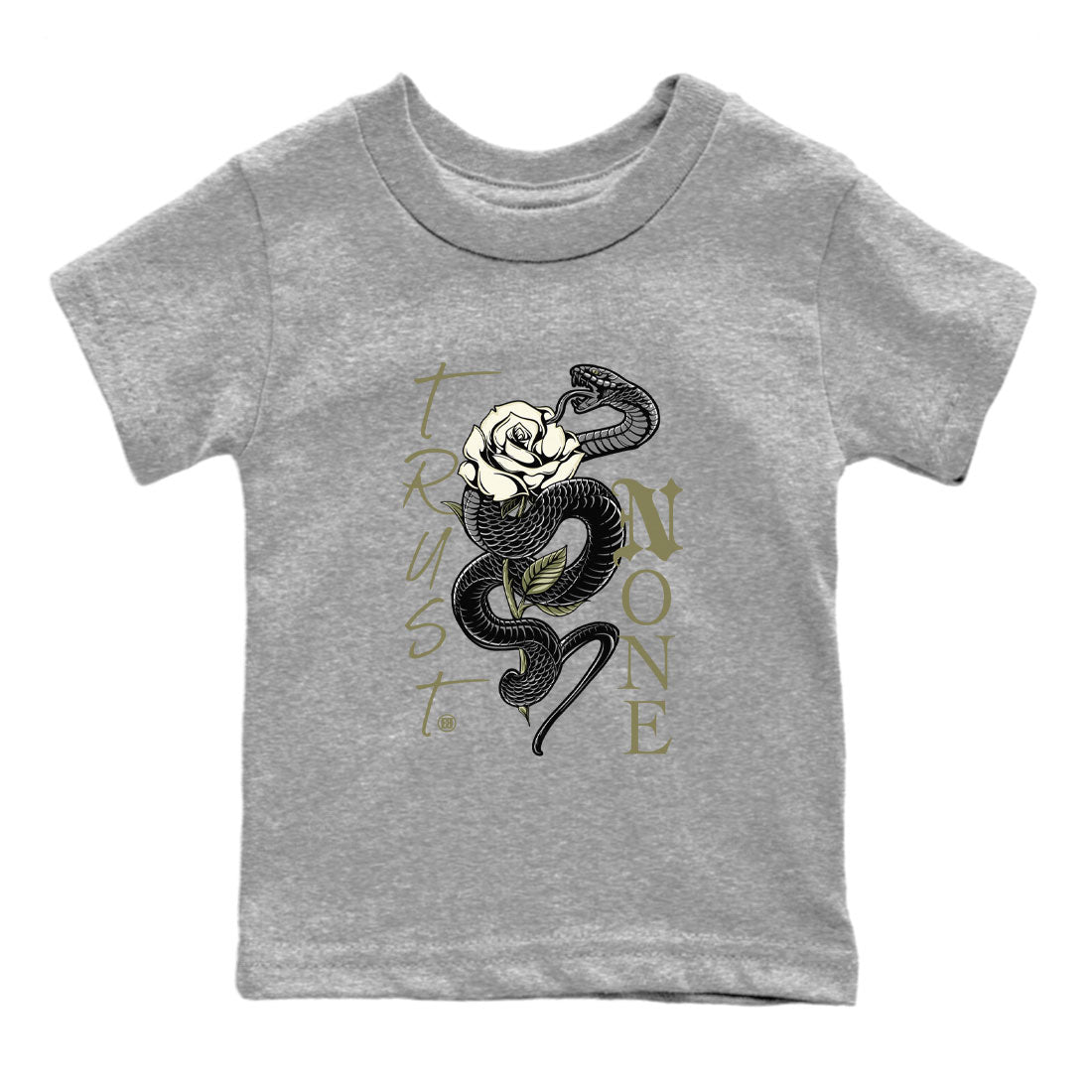 Trust None snkmatch Tee Kids - Air Jordan 4 Medium Olive