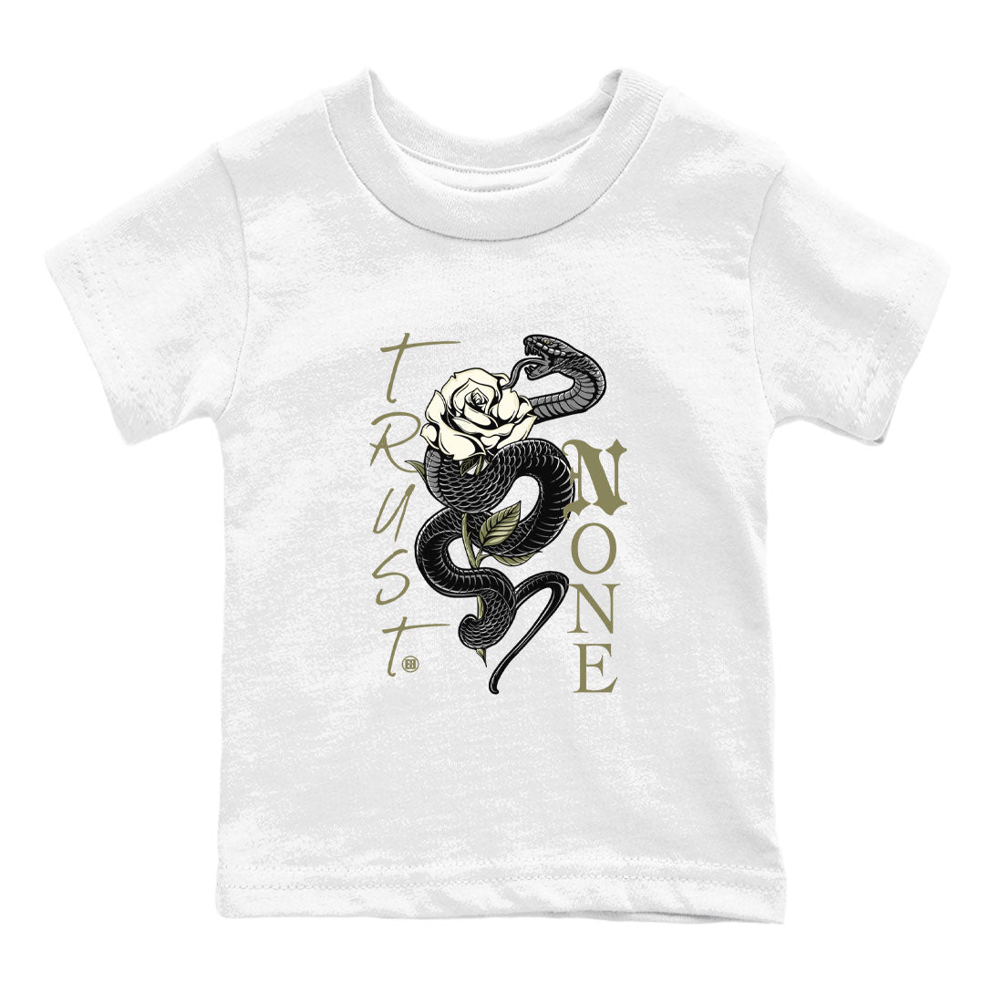 Trust None snkmatch Tee Kids - Air Jordan 4 Medium Olive