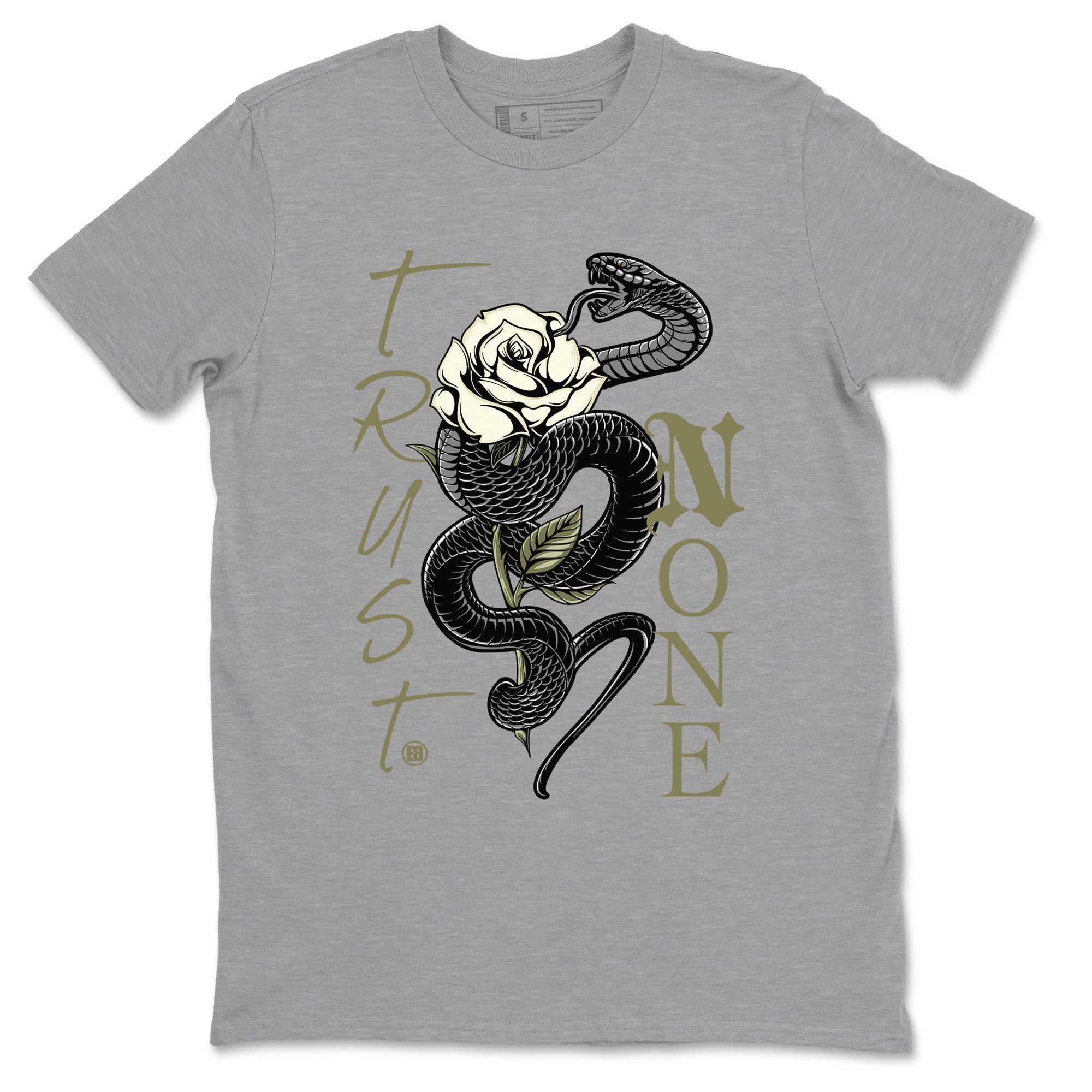 Trust None snkmatch Tee - Air Jordan 4 Medium Olive