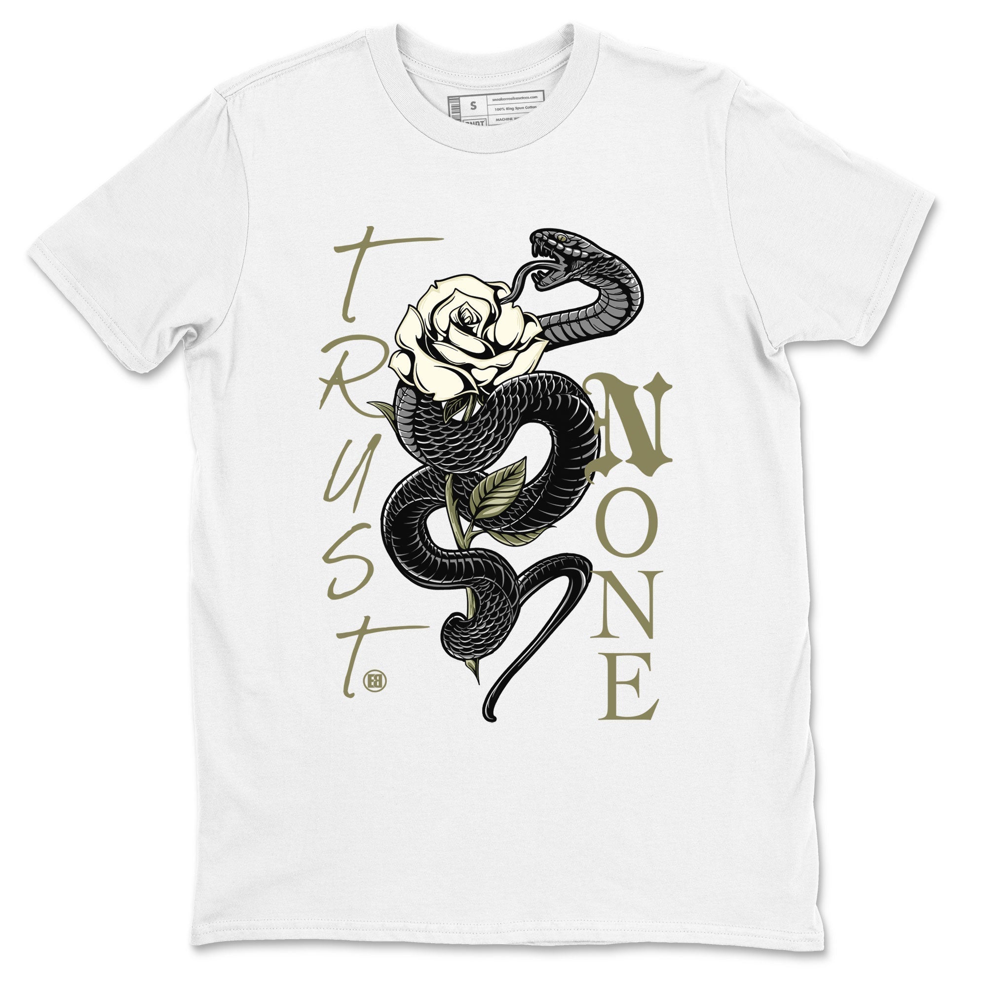 Trust None snkmatch Tee - Air Jordan 4 Medium Olive