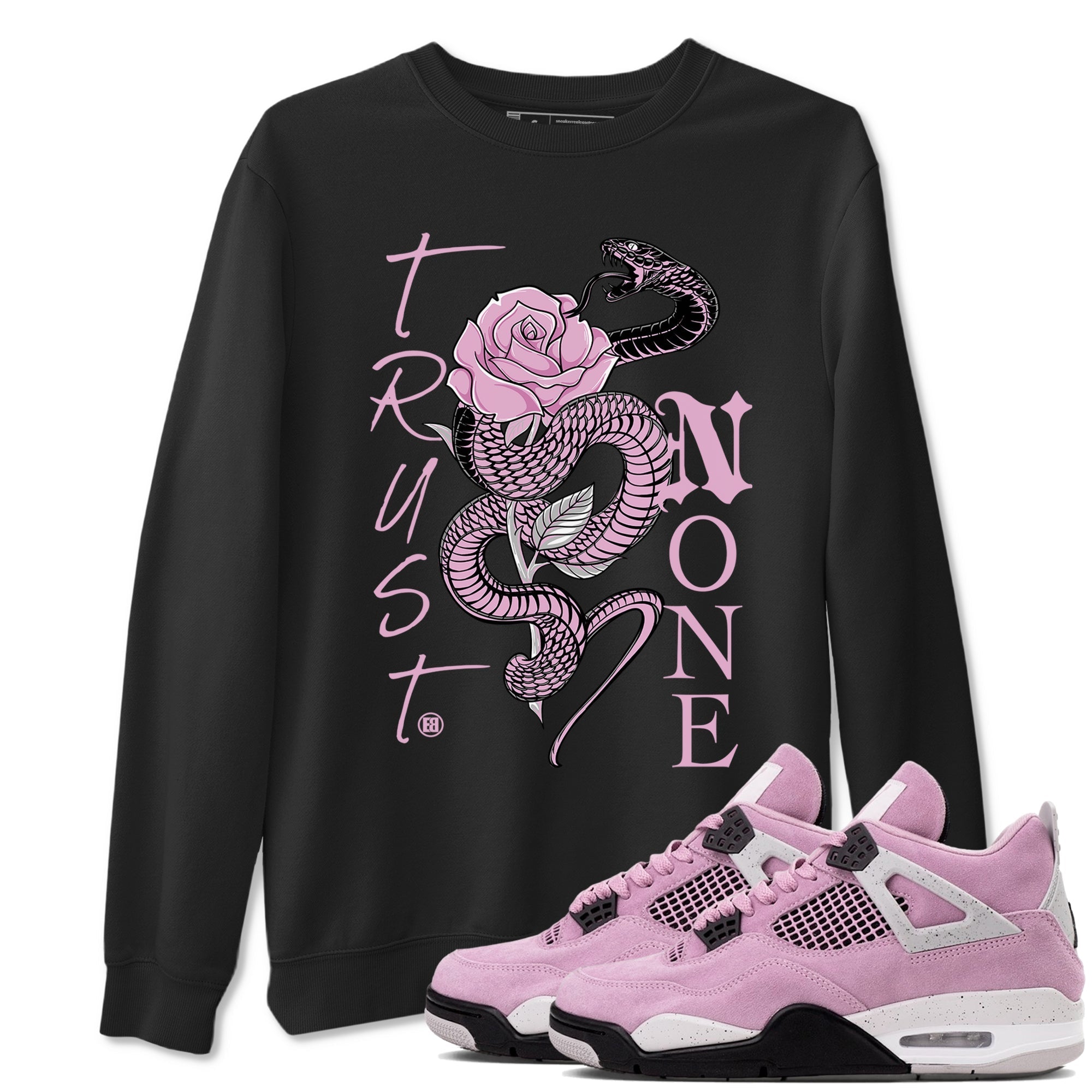 Trust None snkmatch Tees - Air Jordan 4 Orchid