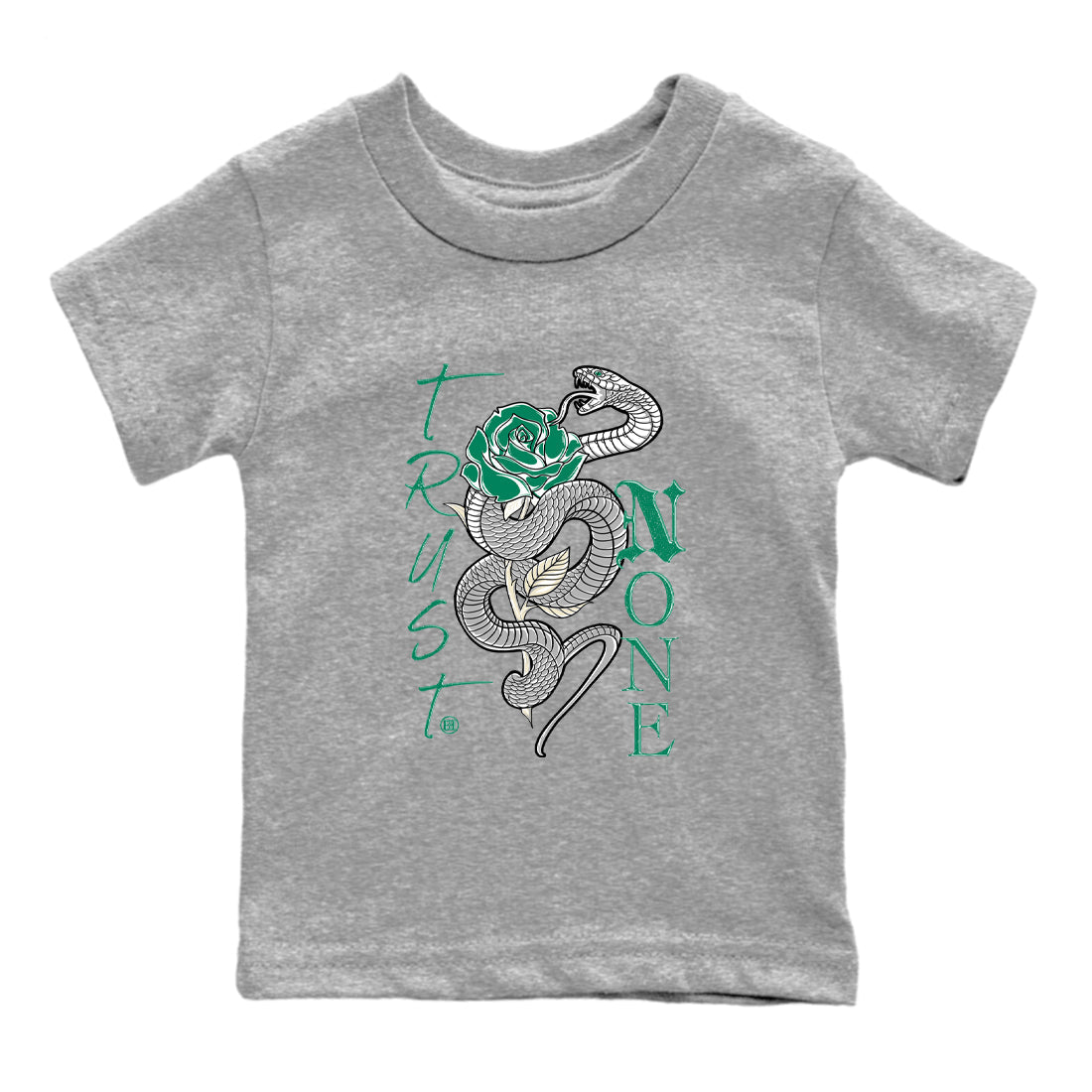 Trust None snkmatch Tees Kids - Air Jordan 4 Oxidized Green