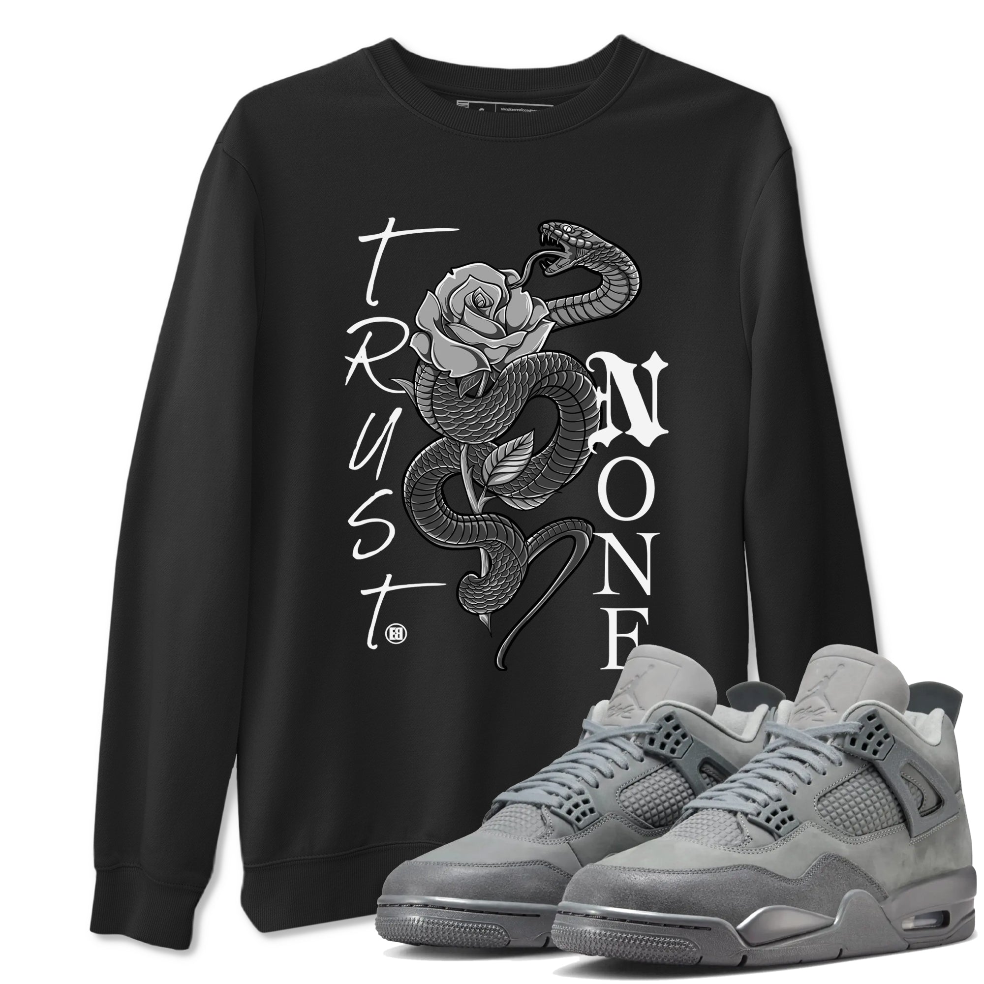 Trust None snkmatch Tees - Air Jordan 4 Wet Cement