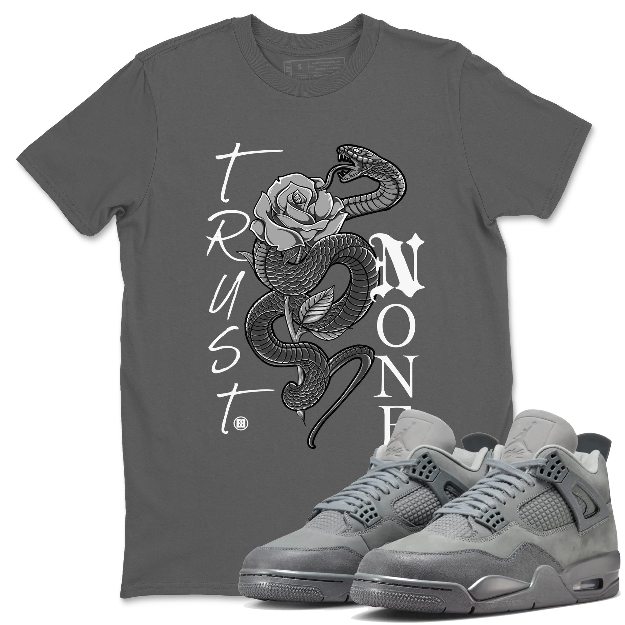Trust None snkmatch Tees - Air Jordan 4 Wet Cement