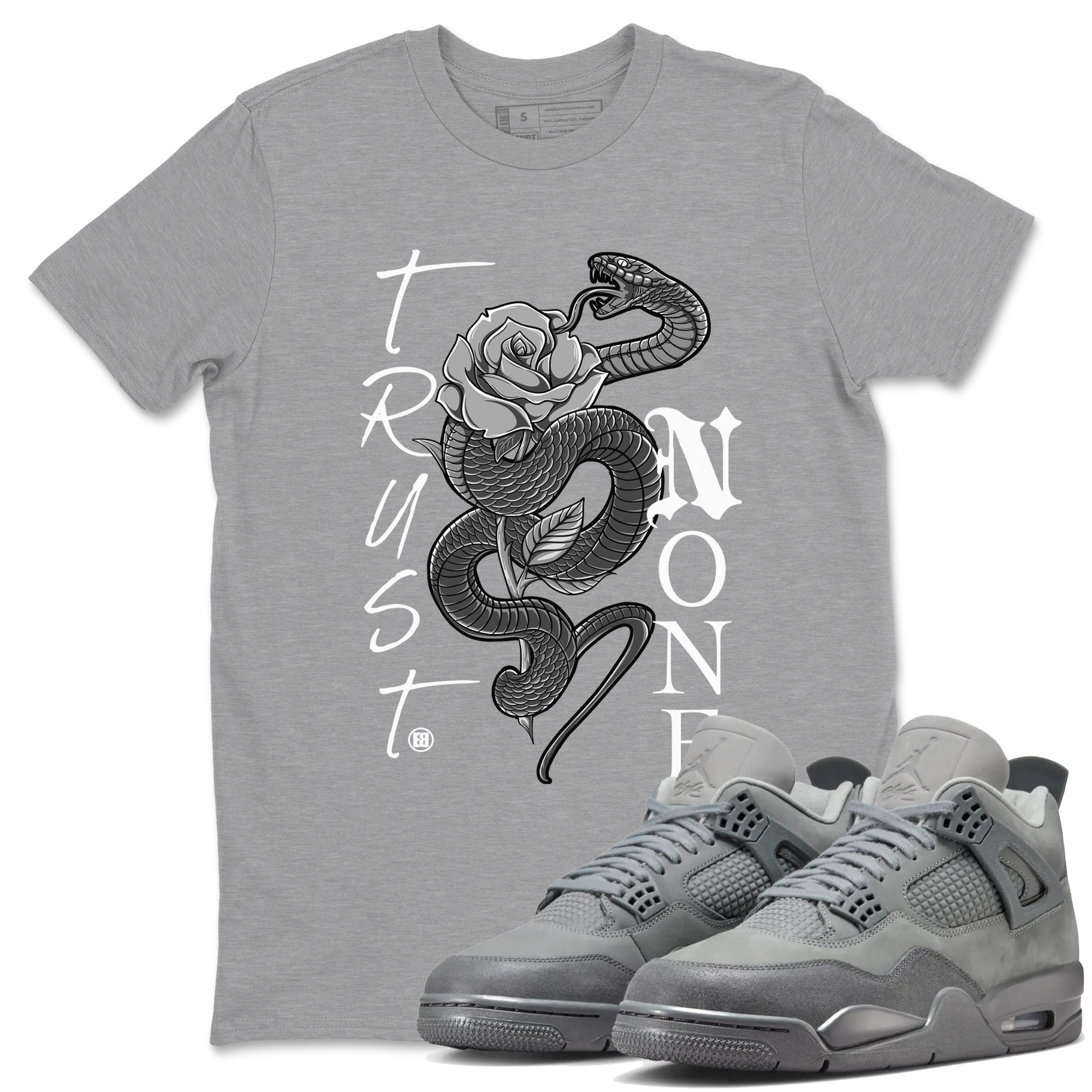 Trust None snkmatch Tees - Air Jordan 4 Wet Cement