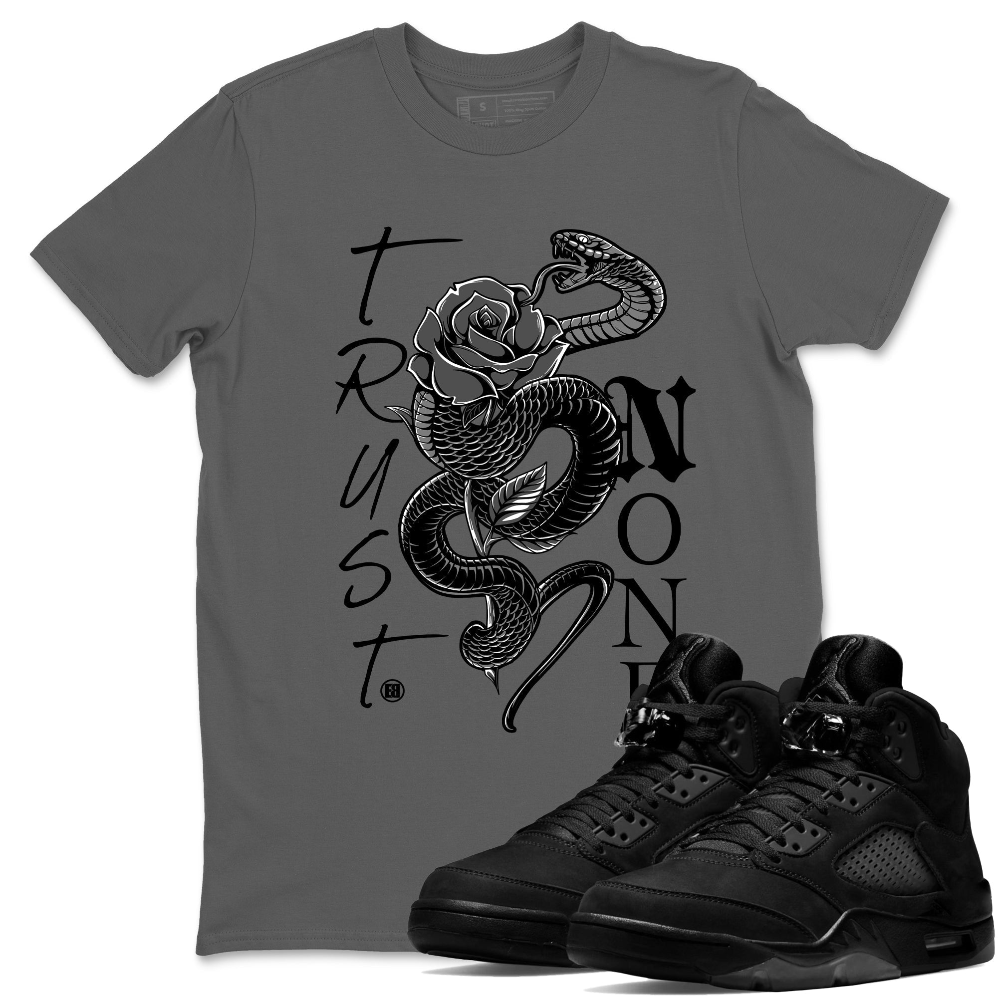 Trust None snkmatch Tees - Air Jordan 5 Black Cat