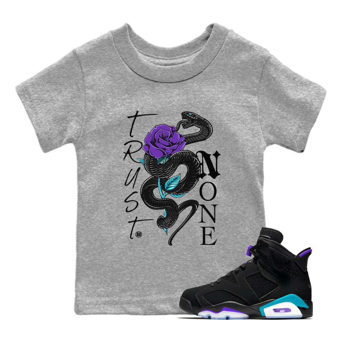 Trust None Kids Tops - Air Jordan 6 Aqua