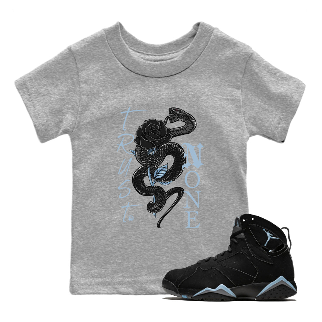 Trust None Kids Tops - Air Jordan 7 Chambray